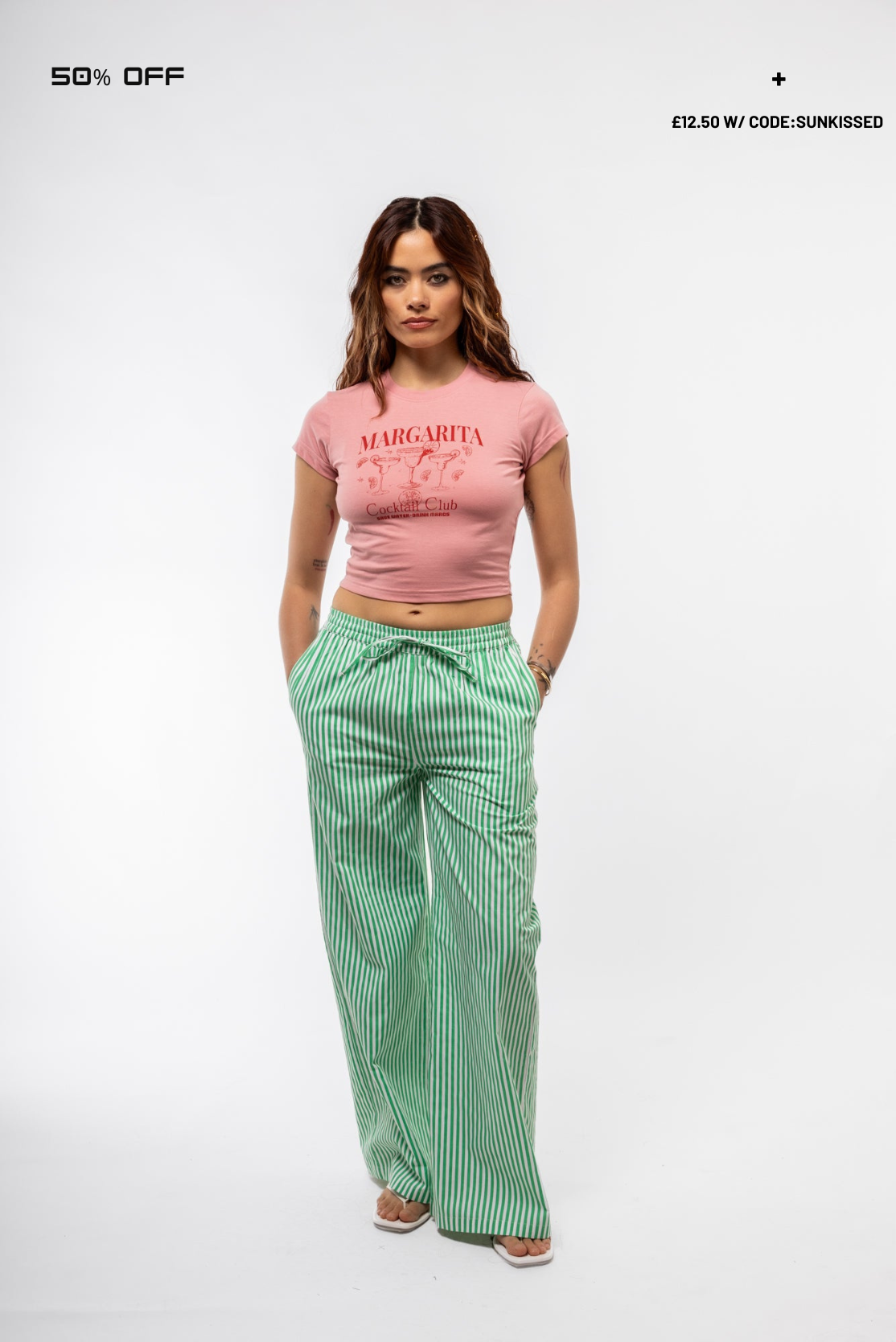 STRIPE TIE WIDE LEG TROUSERS SILKROAD DAUGHTERS