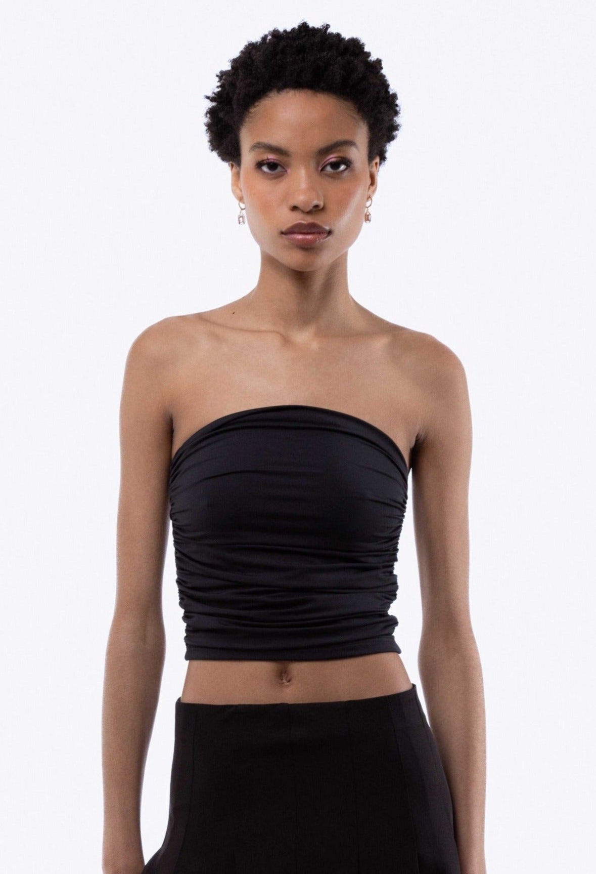Slinky Ruched Bandeau Top
