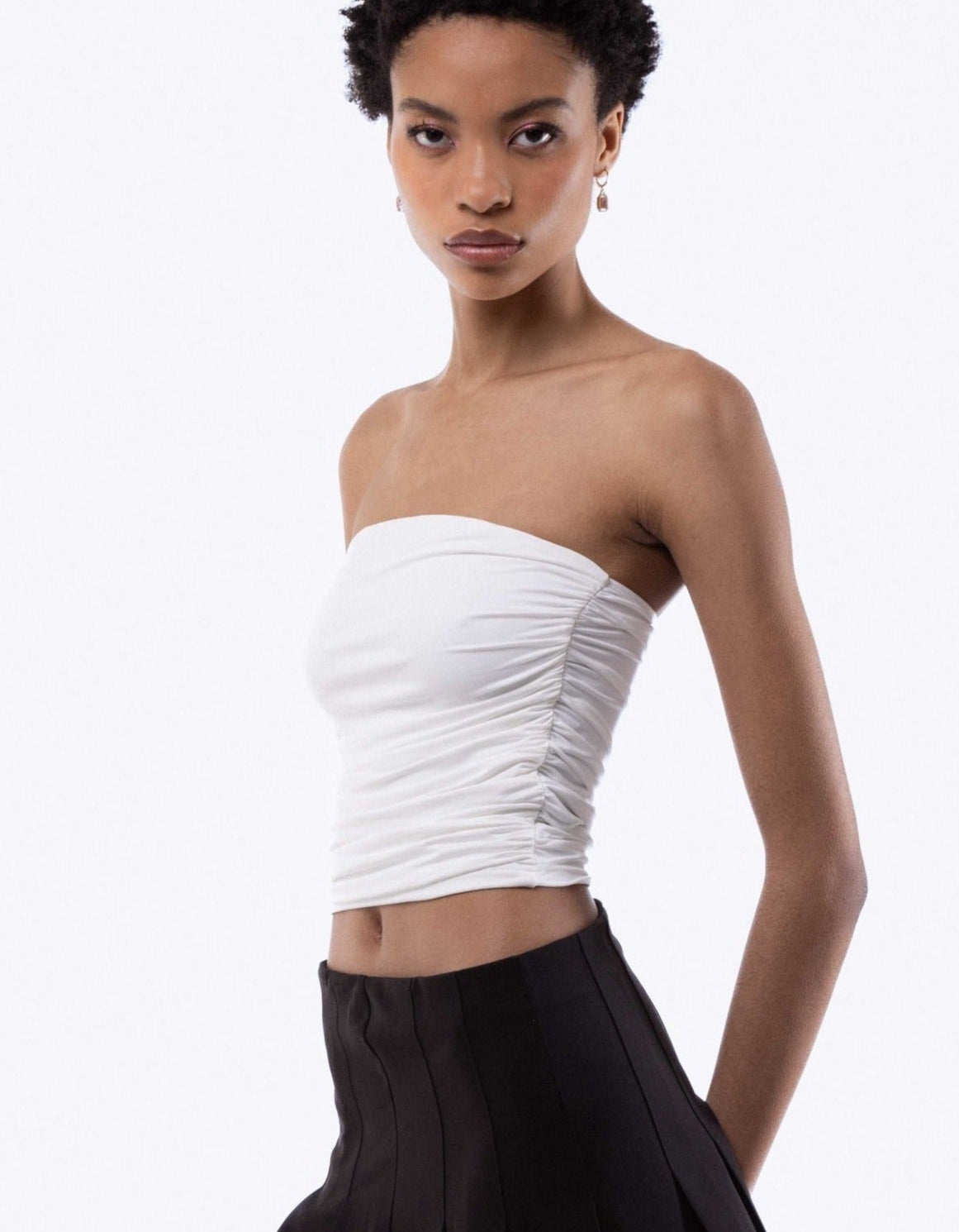 Slinky Ruched Bandeau Top