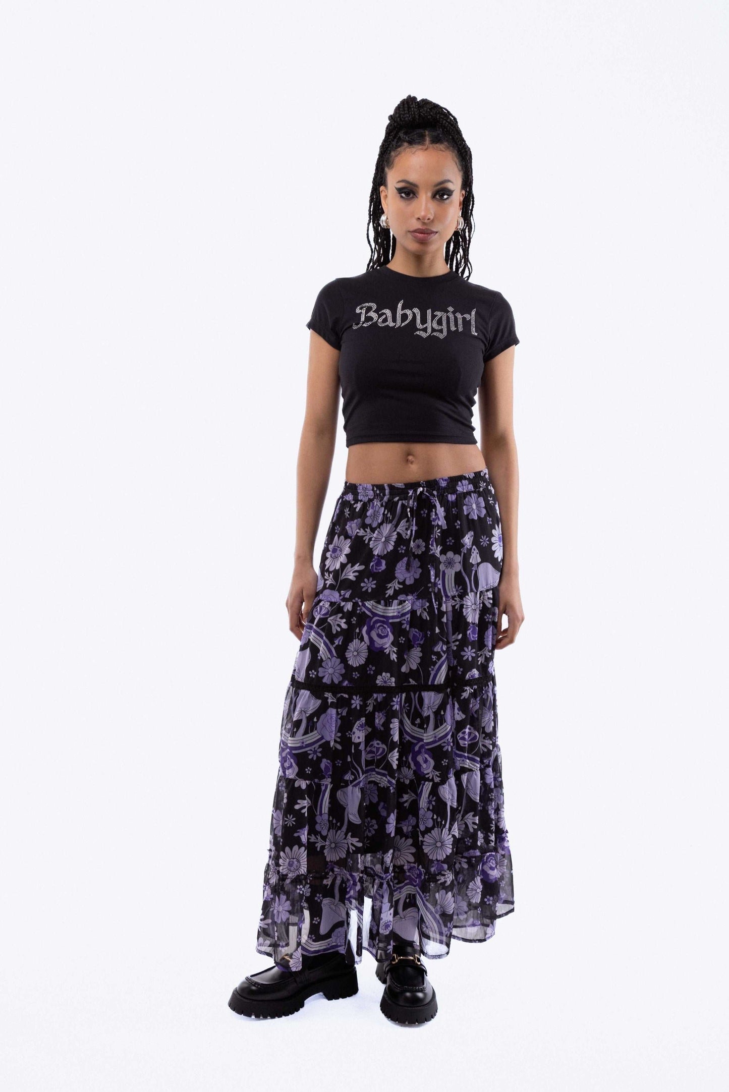 Baby Girl Diamanté Grunge Tee
