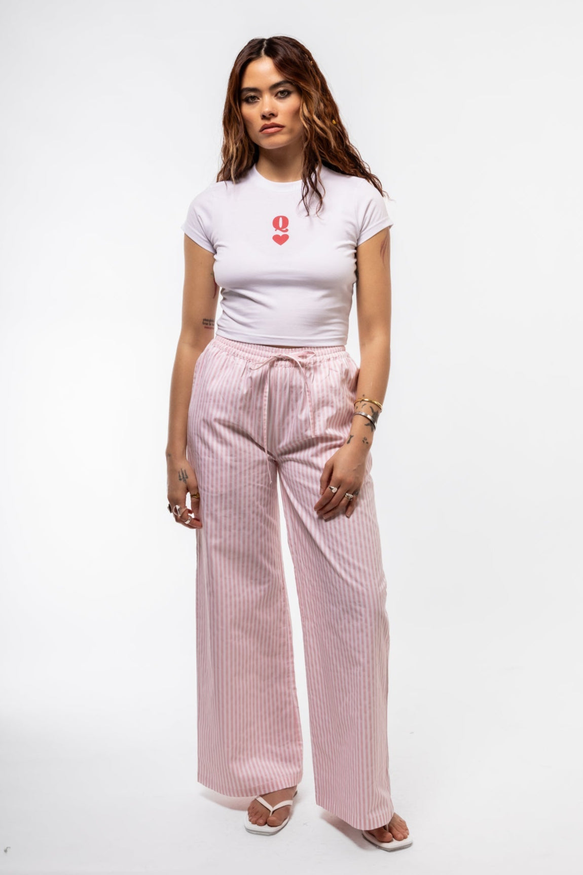 Queen of Hearts graphic tee front shot showcasing detailed illustration and classic crewneck fit