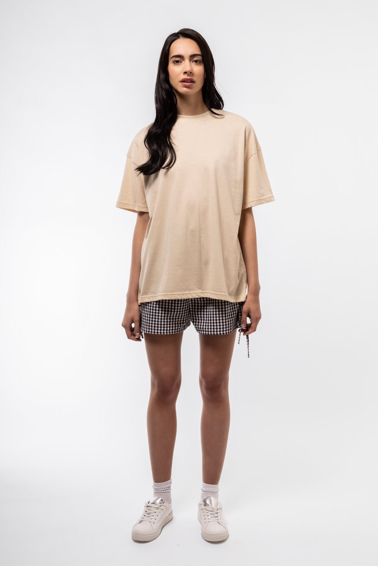 Iced Coffee Club graphic tee front shot showcasing cozy oversized silhouette and playful text design