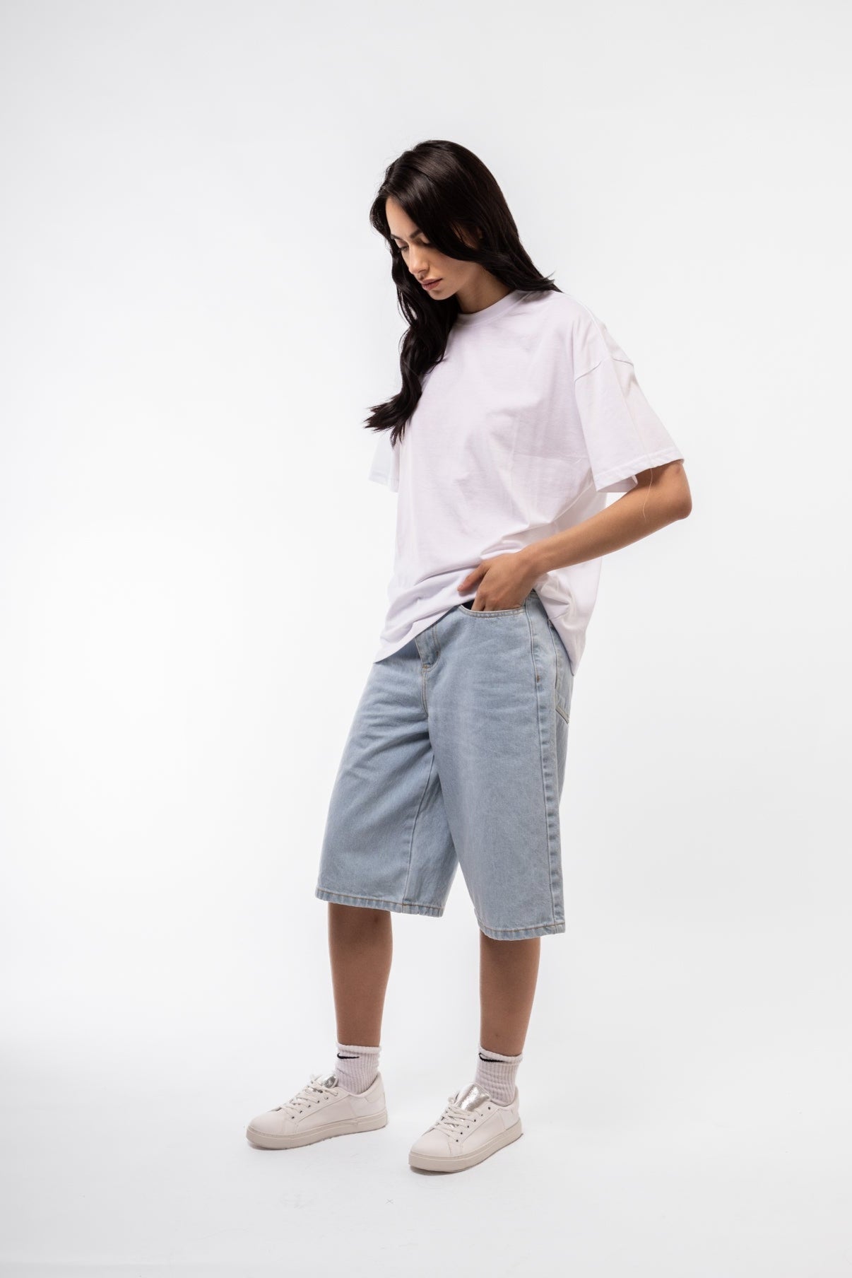 Olive Branch graphic tee front shot showcasing oversized silhouette and clean crewneck front