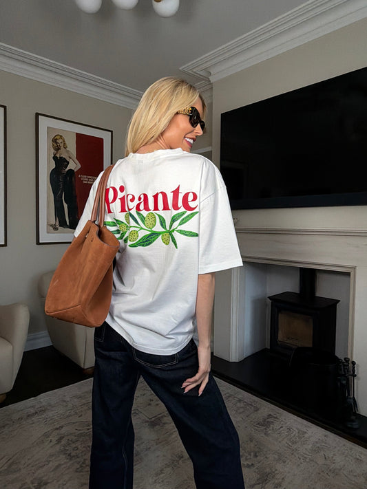 PICANTE OLIVE BRANCH RHINESTONE OVERSIZED TEE SILKROAD DAUGHTERS
