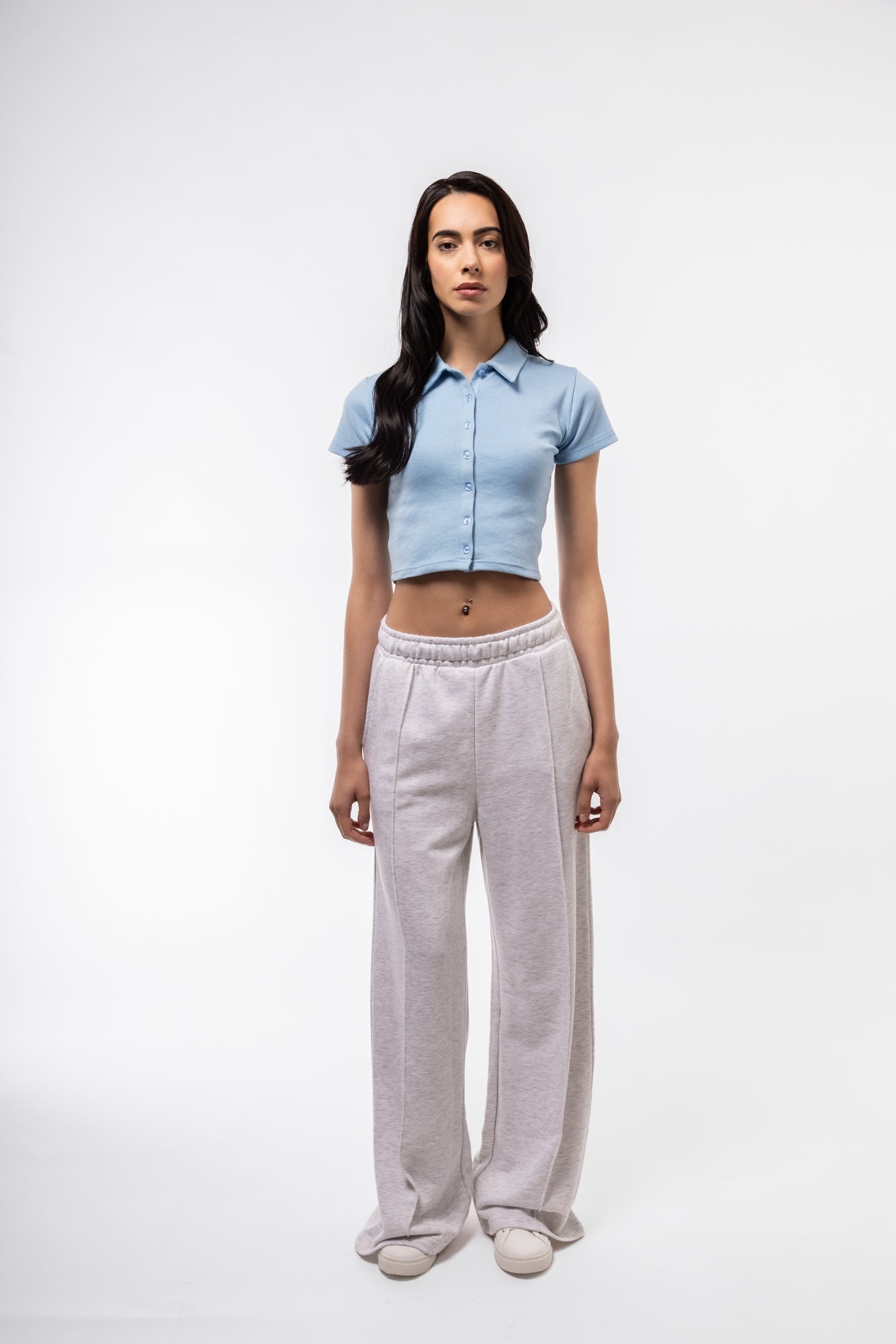 BUTTON HALF PLACKET RACER TOP SILKROAD DAUGHTERS