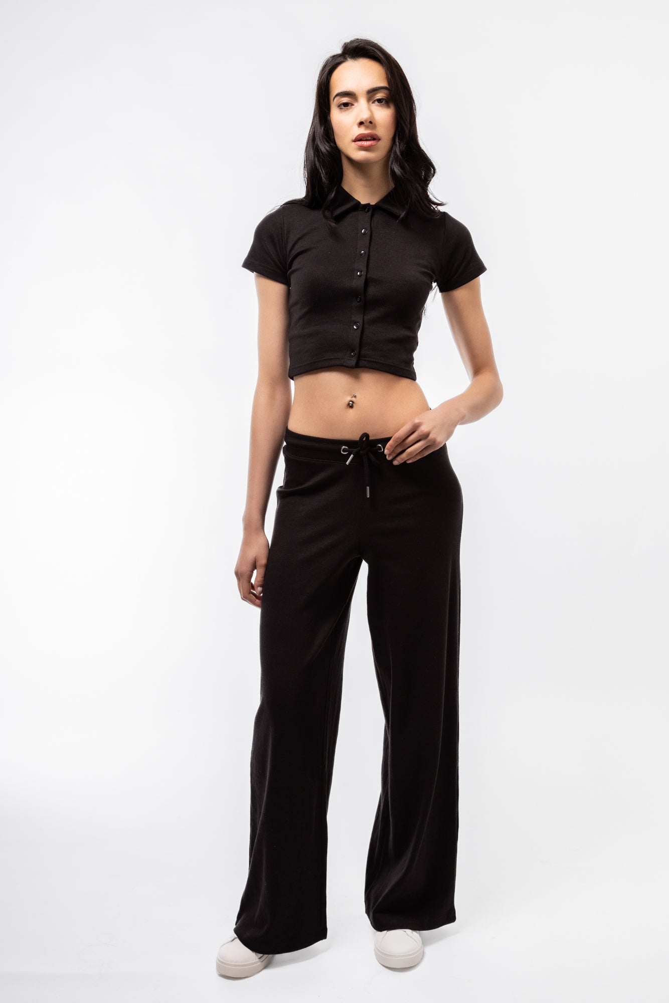 BUTTON HALF PLACKET RACER TOP SILKROAD DAUGHTERS