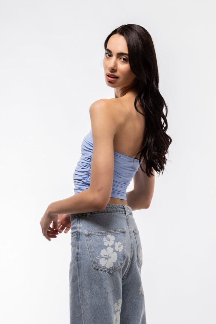 SLINKY RUCHED BANDEAU TOP SILKROAD DAUGHTERS