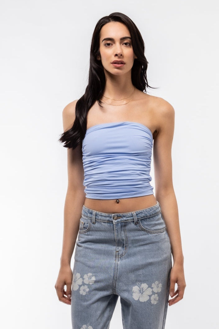 SLINKY RUCHED BANDEAU TOP SILKROAD DAUGHTERS