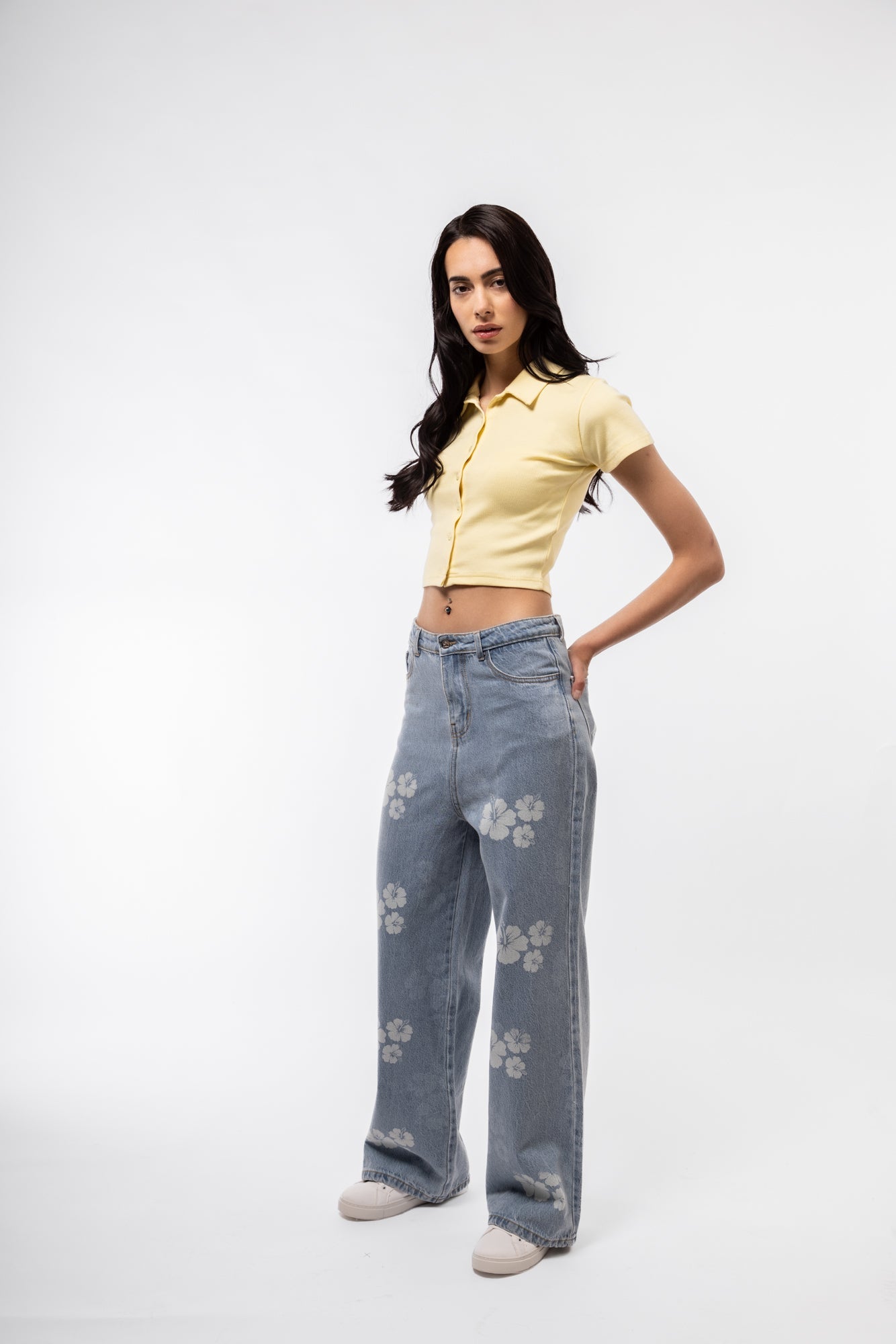 BUTTON HALF PLACKET RACER TOP SILKROAD DAUGHTERS