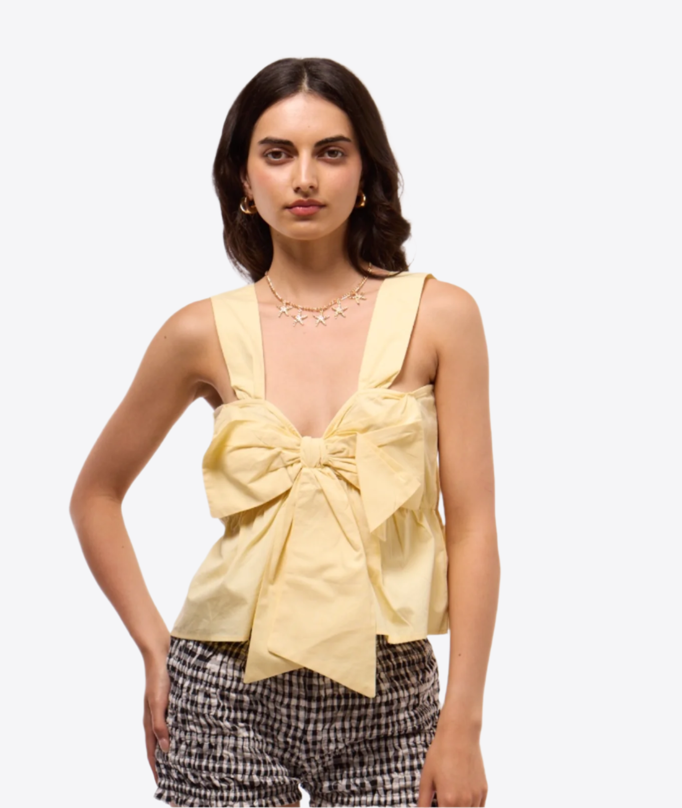 BOW DETAIL CAMI TOP SILKROAD DAUGHTERS