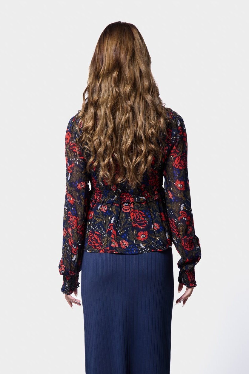 Shirred Elegance Blouse BACK VIEW DETAILING
