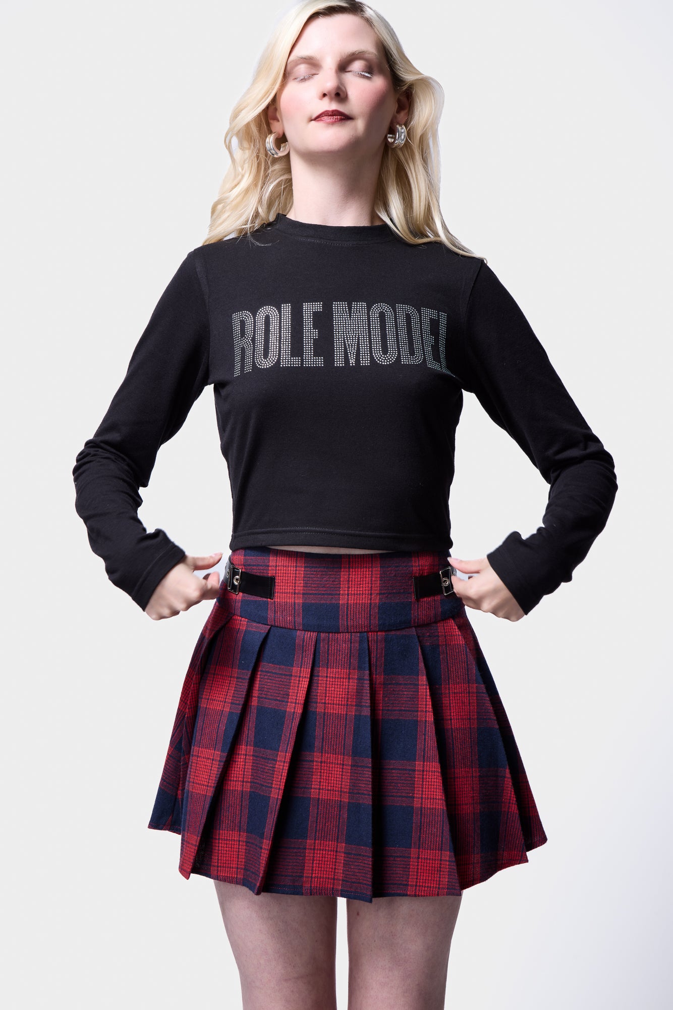 "Role Model" Rhinestone Graphic Tee SILKROAD DAUGHTERS