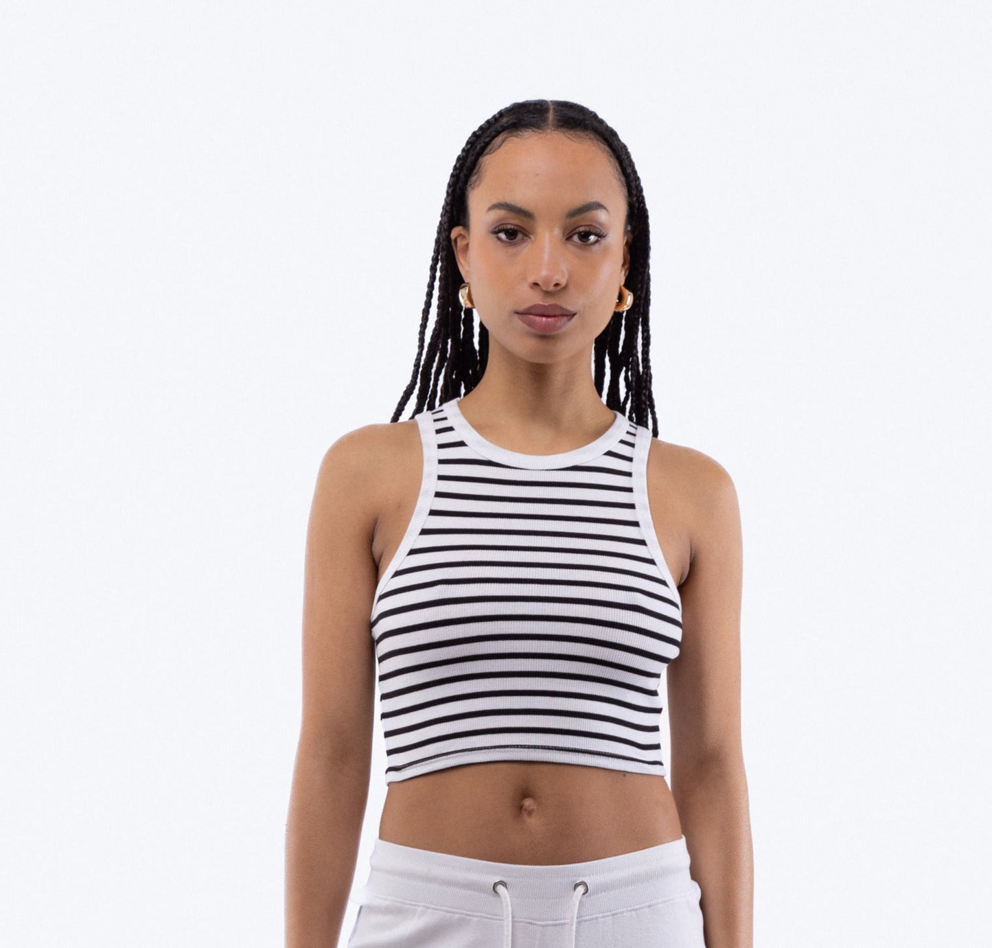 Stripe Rib Racer Top, SILKROAD DAUGHTERS , Shirts & Tops, Stripe Rib Racer Top