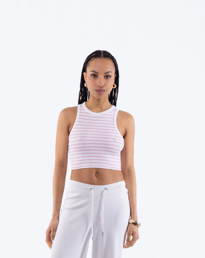 Stripe Rib Racer Top, SILKROAD DAUGHTERS , Shirts & Tops, Stripe Rib Racer Top