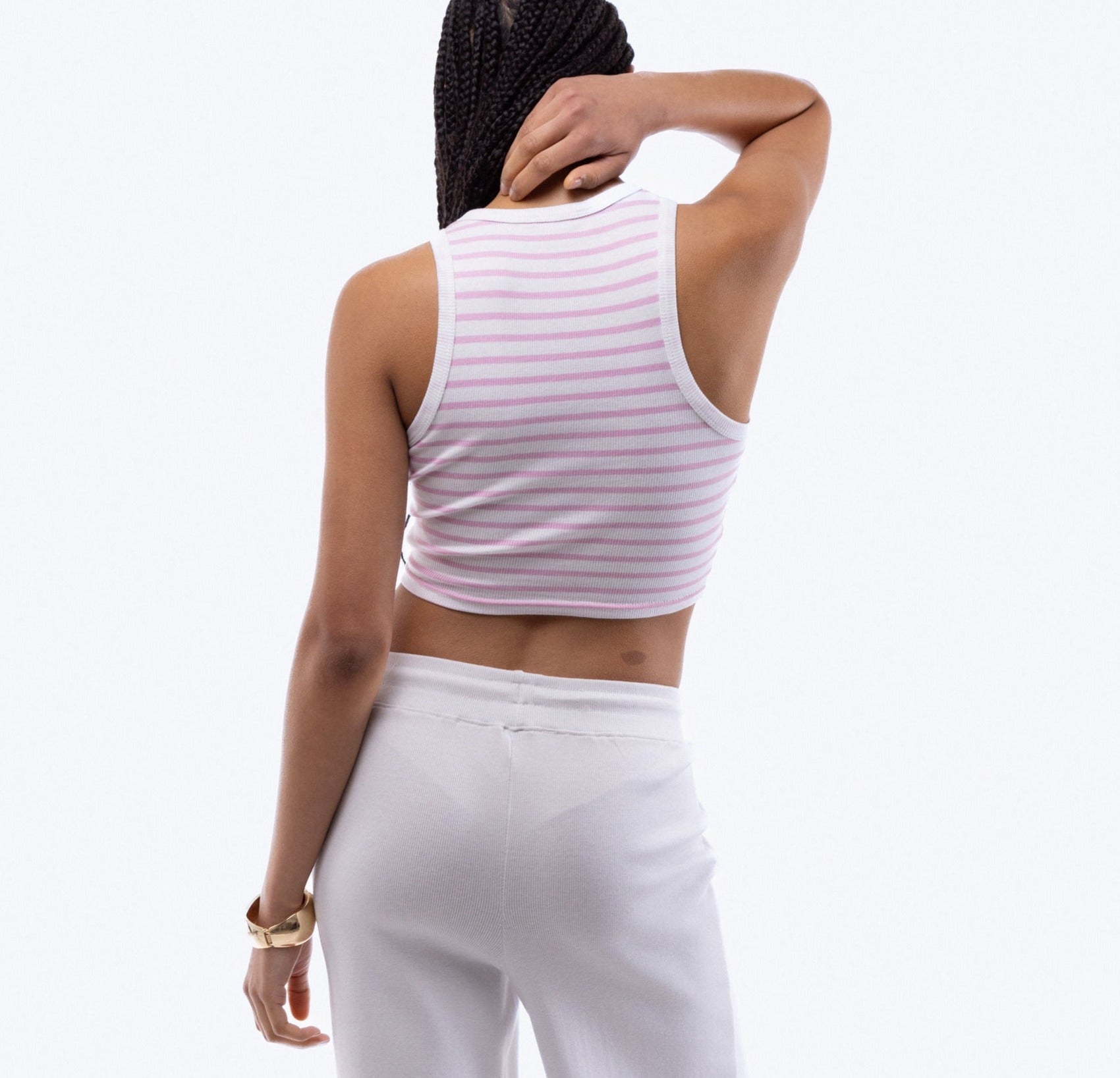 Stripe Rib Racer Top, SILKROAD DAUGHTERS , Shirts & Tops, Stripe Rib Racer Top