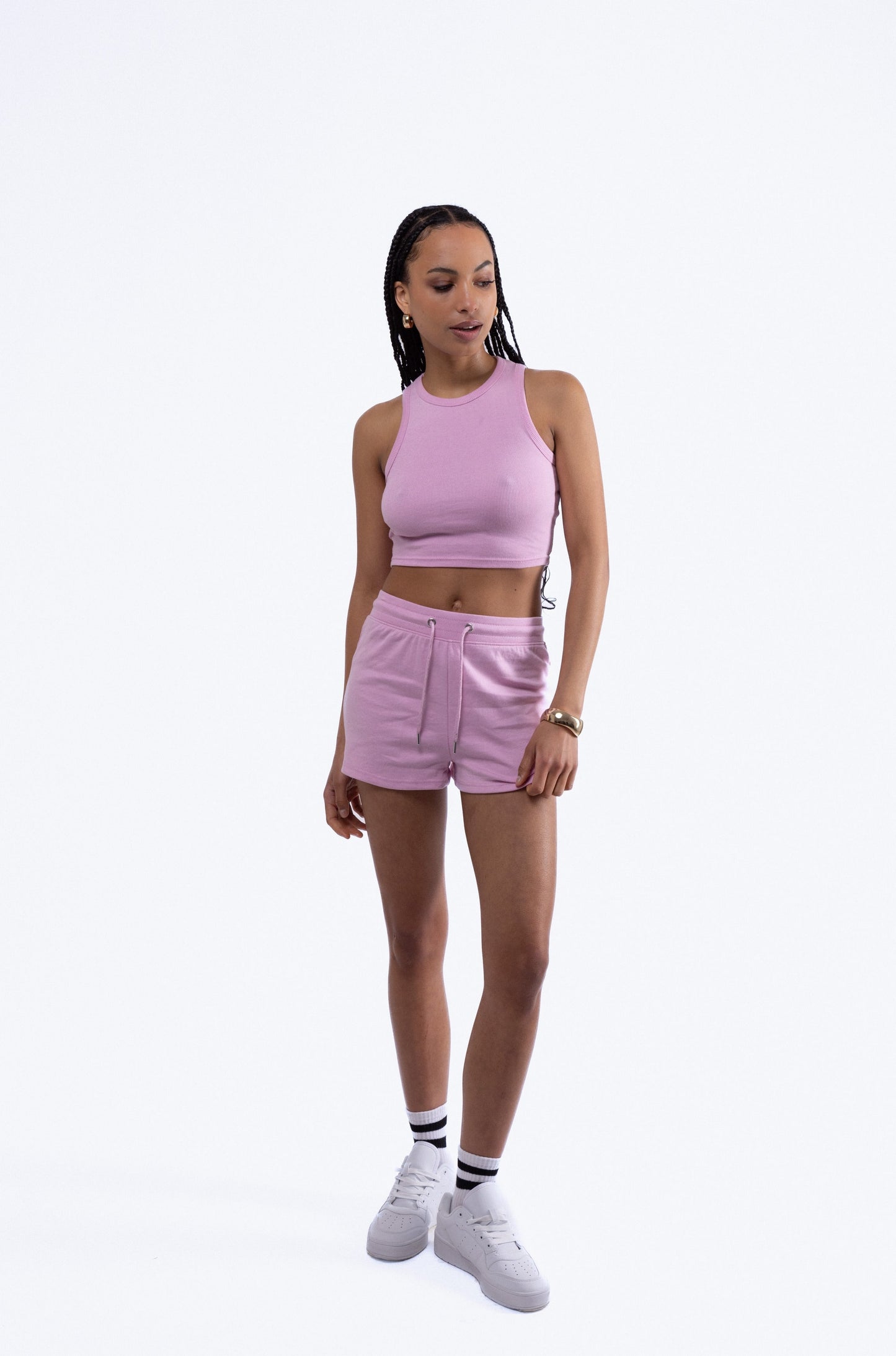 Rib Tie Waist Shorts, SILKROAD DAUGHTERS , Shorts, Rib Tie Waist Shorts