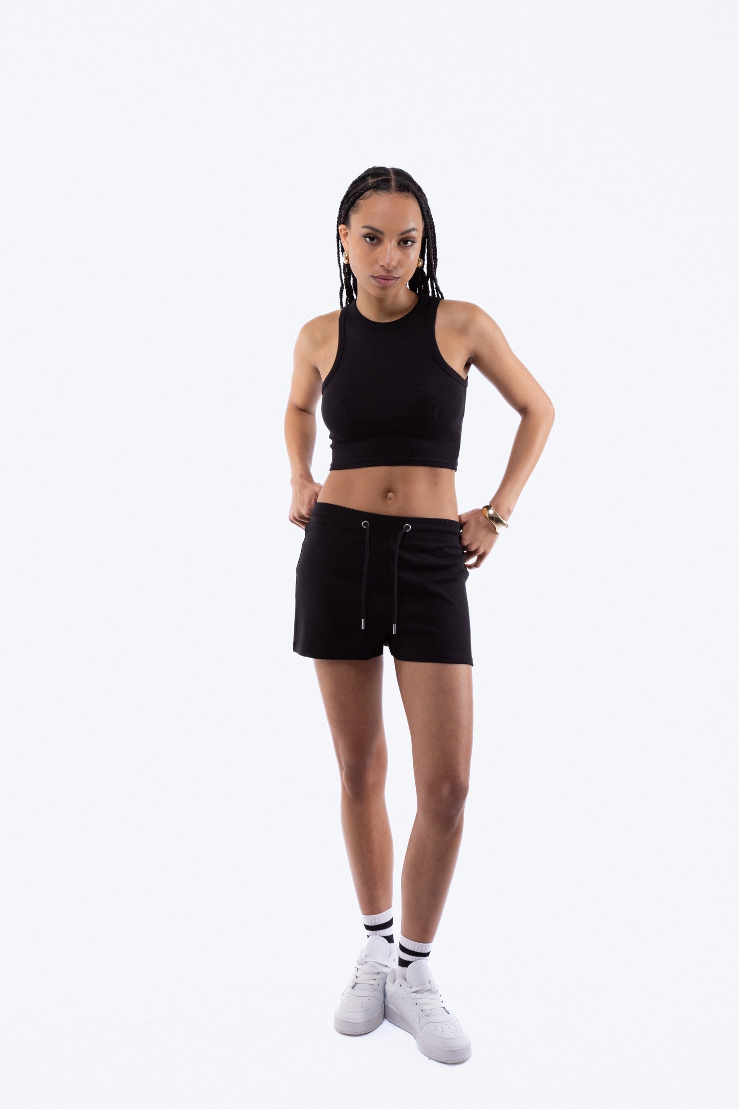 Rib Tie Waist Shorts, SILKROAD DAUGHTERS , Shorts, Rib Tie Waist Shorts