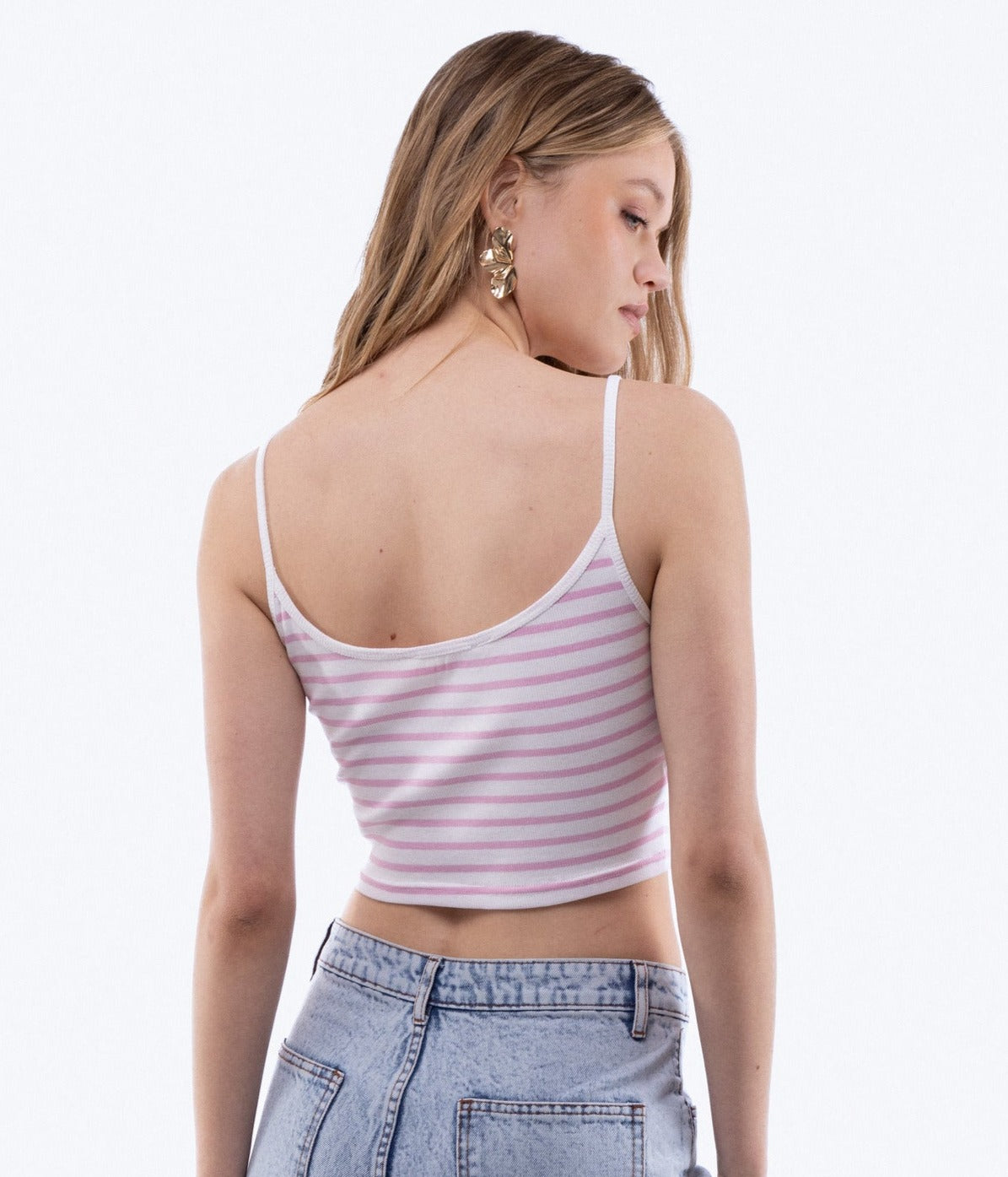 Stripe Crop Cami Top, SILKROAD DAUGHTERS , Shirts & Tops, Stripe Crop Cami Top