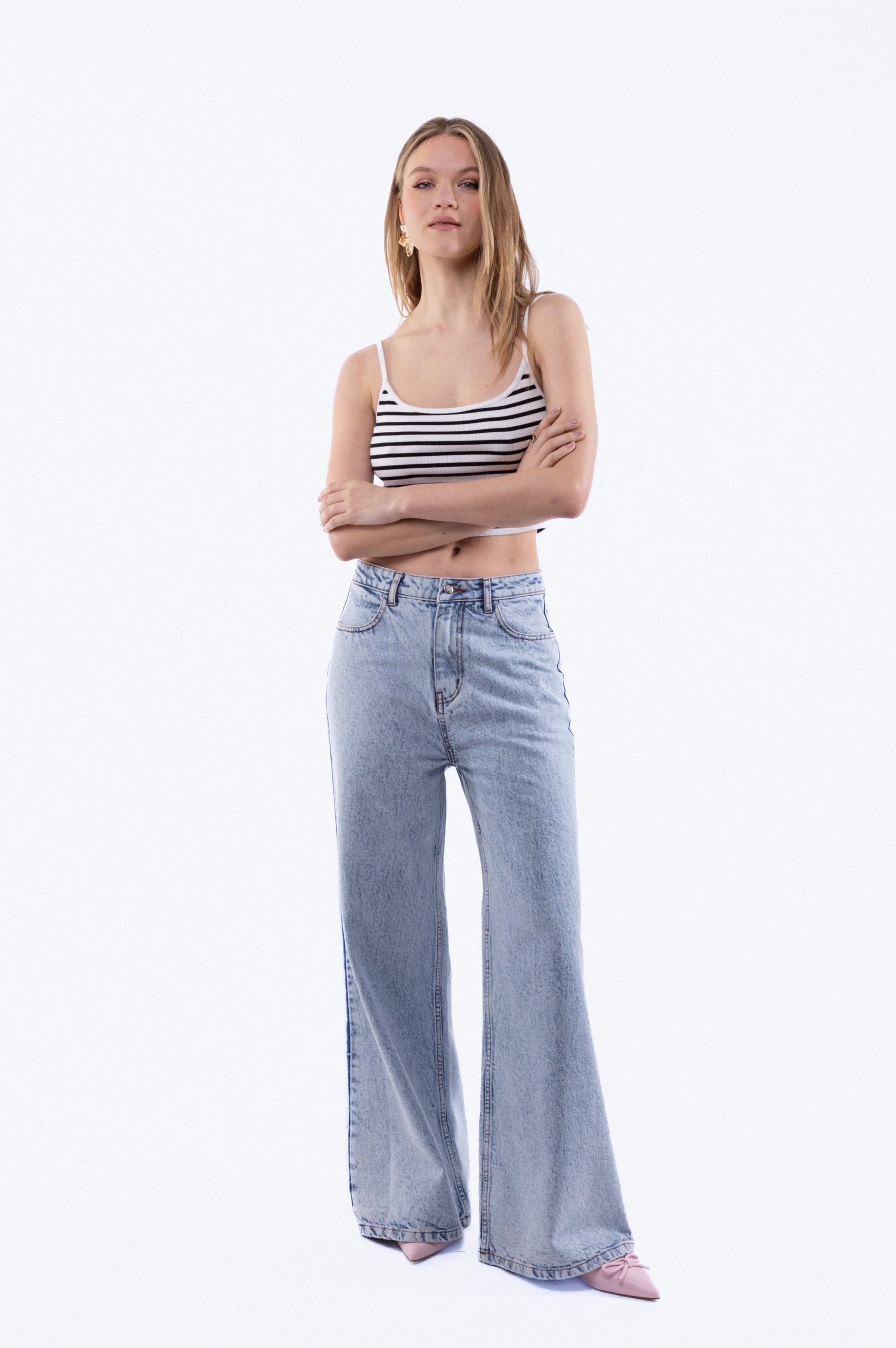 Stripe Crop Cami Top, SILKROAD DAUGHTERS , Shirts & Tops, Stripe Crop Cami Top