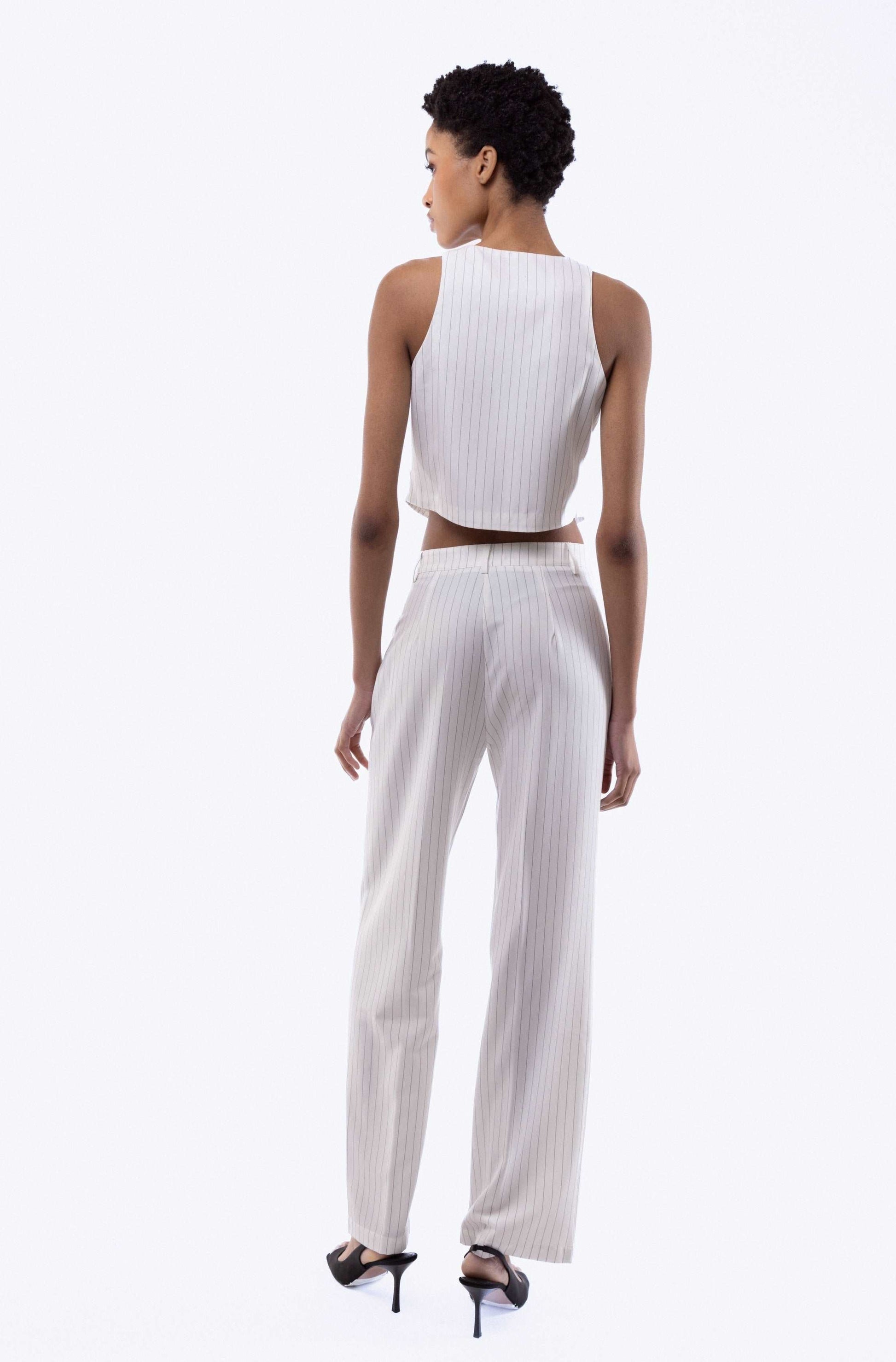 Amahle Pinstripe Wide Leg Trousers