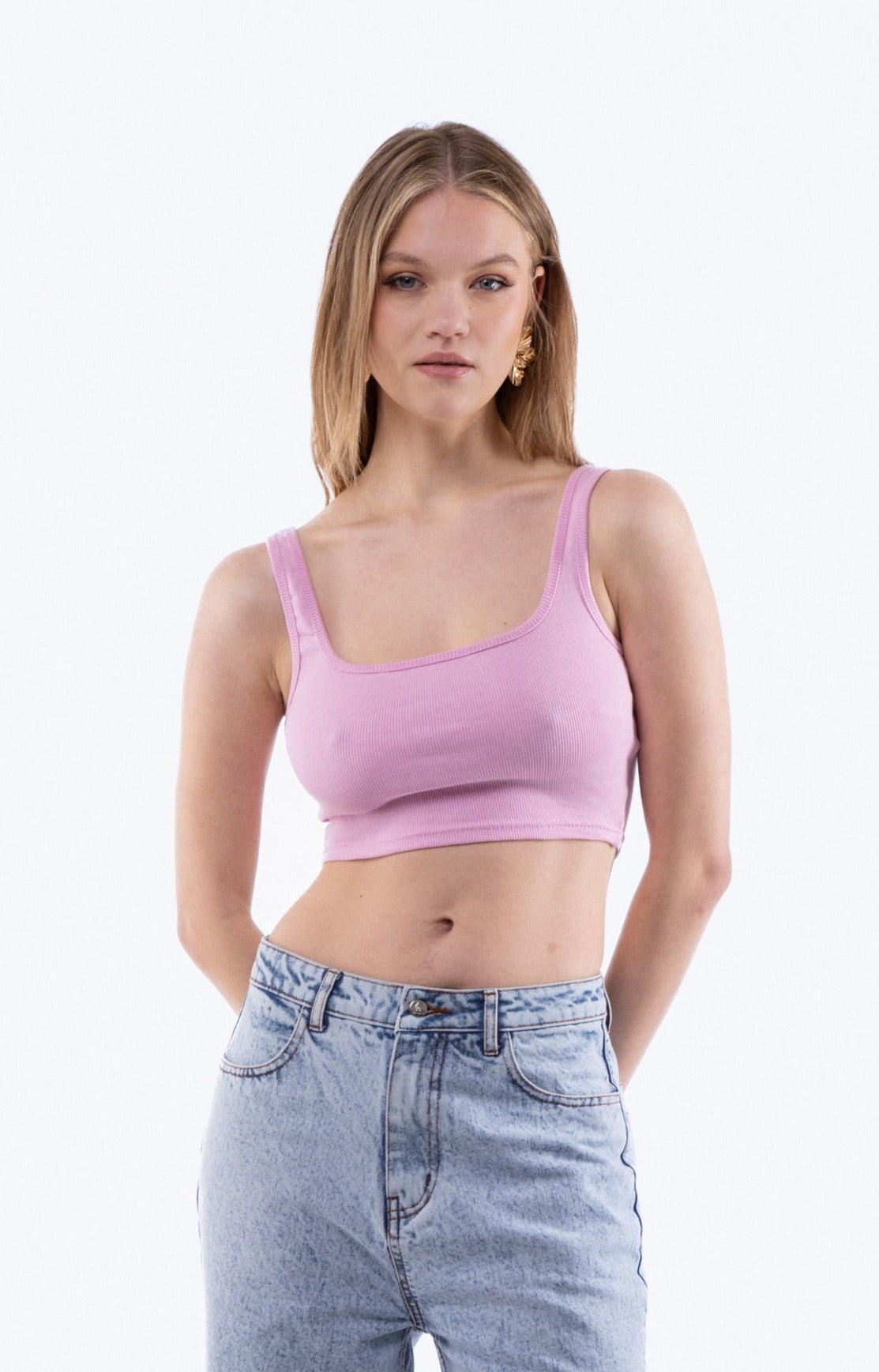 Rib Cami Scoop Neck Top, SILKROAD DAUGHTERS , Shirts & Tops, Rib Cami Scoop Neck Top