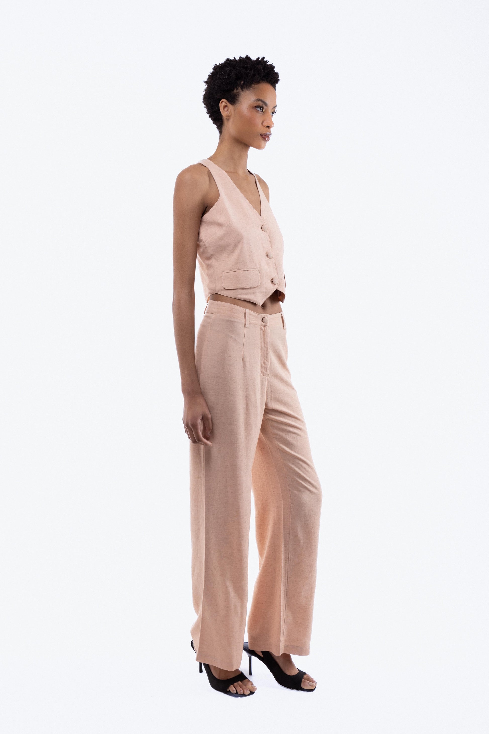 Linen Wide Leg Trousers, SILKROAD DAUGHTERS , Pants, Wide Leg Trousers