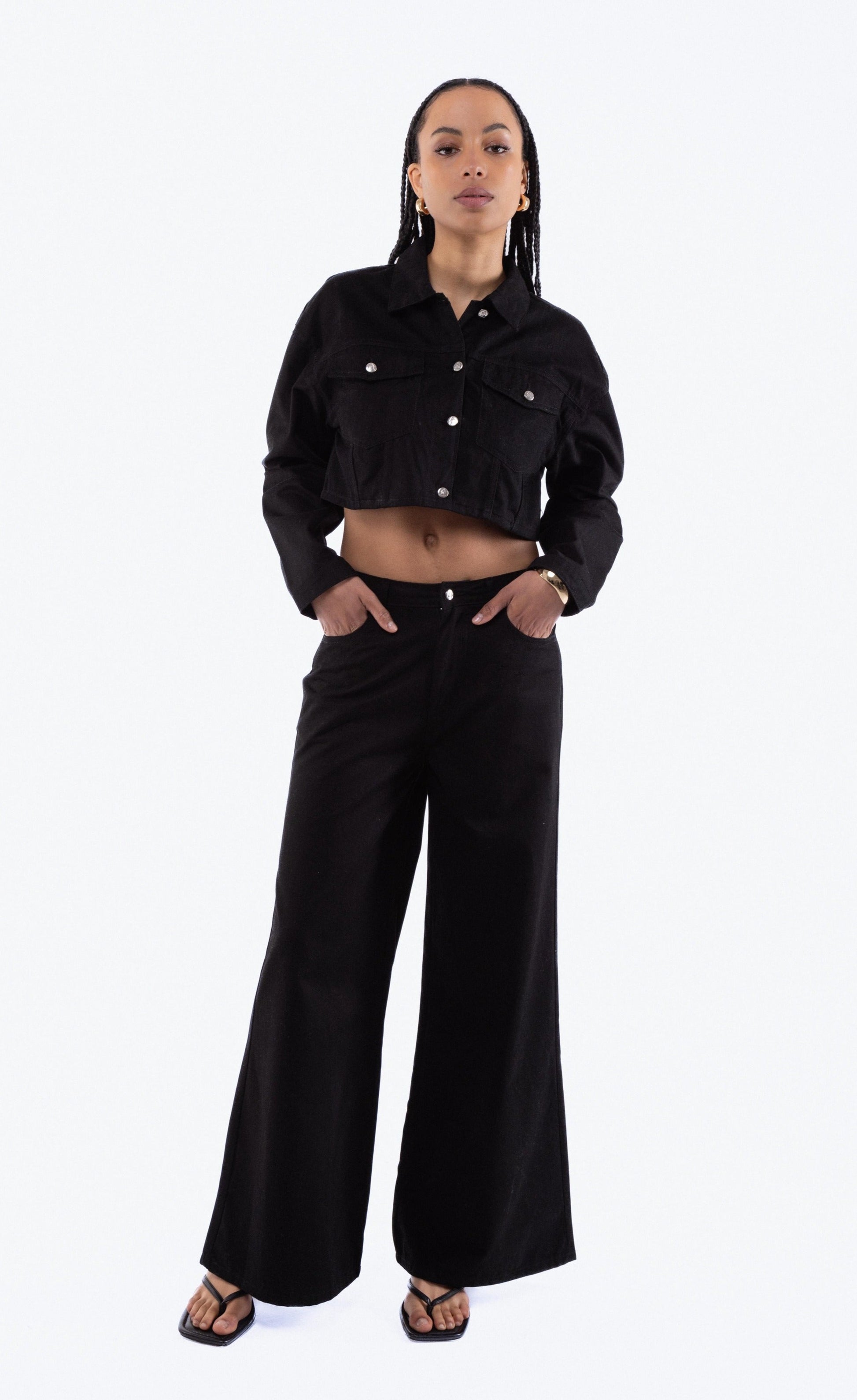 Plain Wide Leg Jean, SILKROAD DAUGHTERS , Pants, Plain Wide Leg Jean