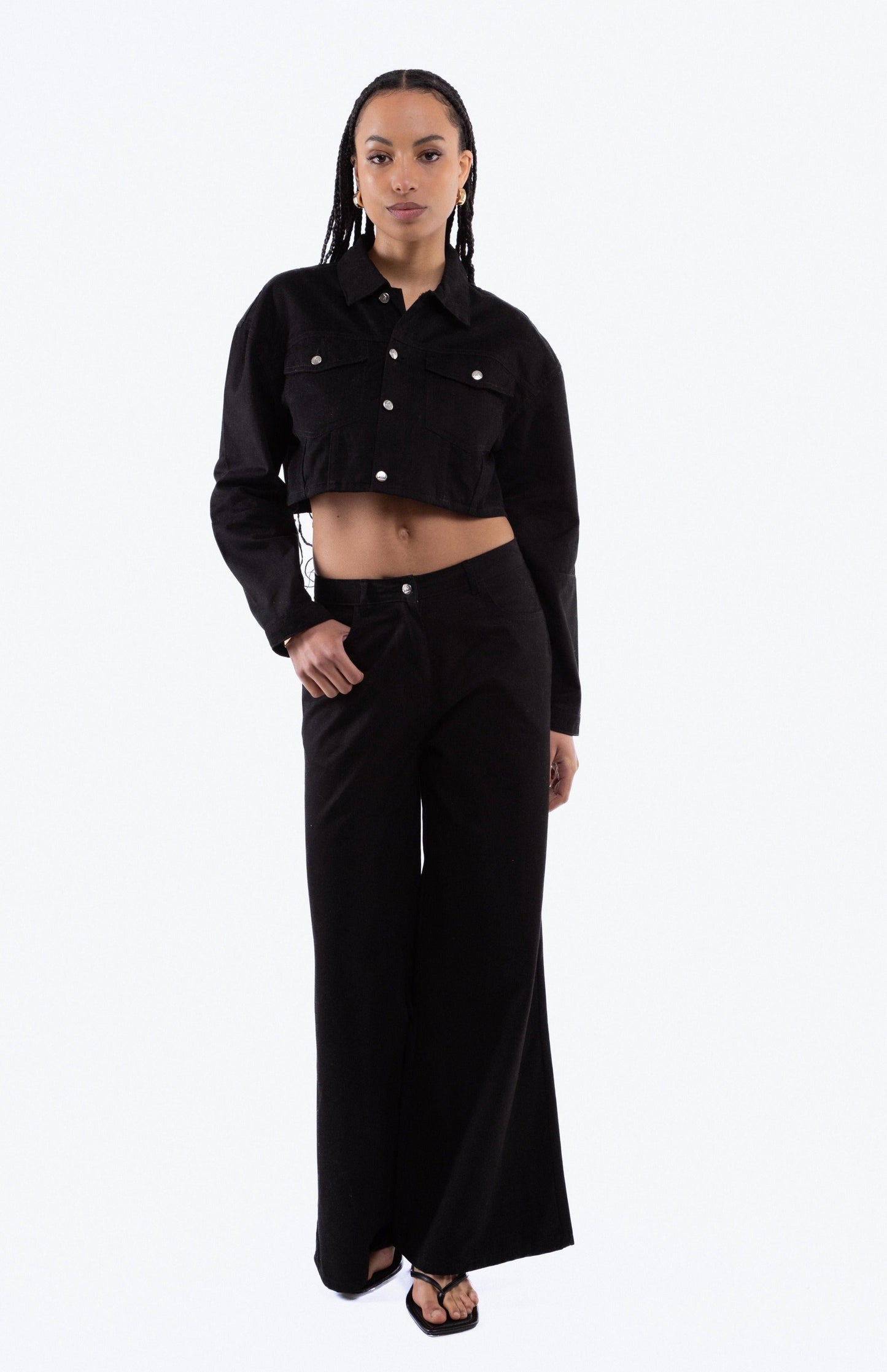 Plain Wide Leg Jean, SILKROAD DAUGHTERS , Pants, Plain Wide Leg Jean