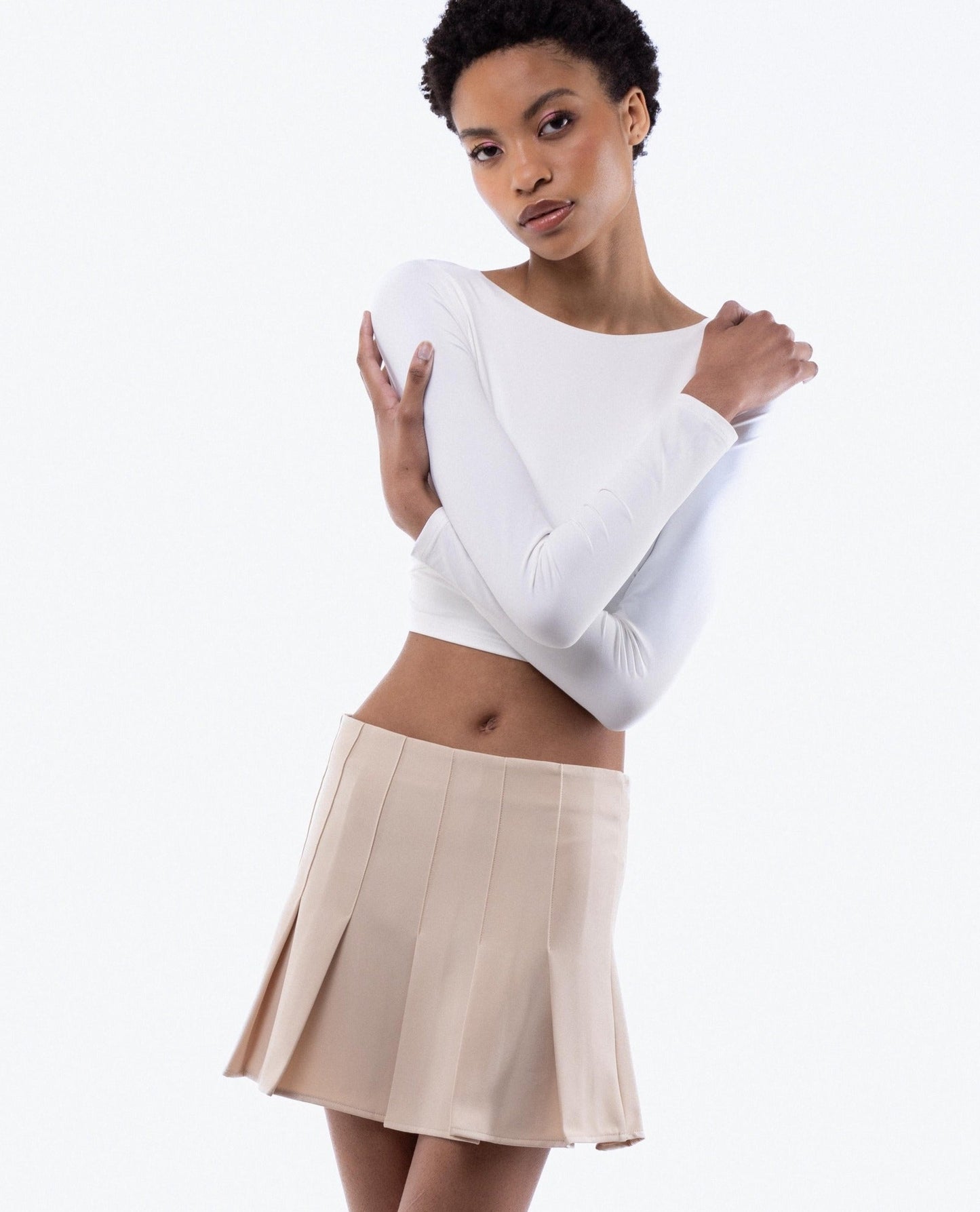 Tailored Box Pleated Skirt