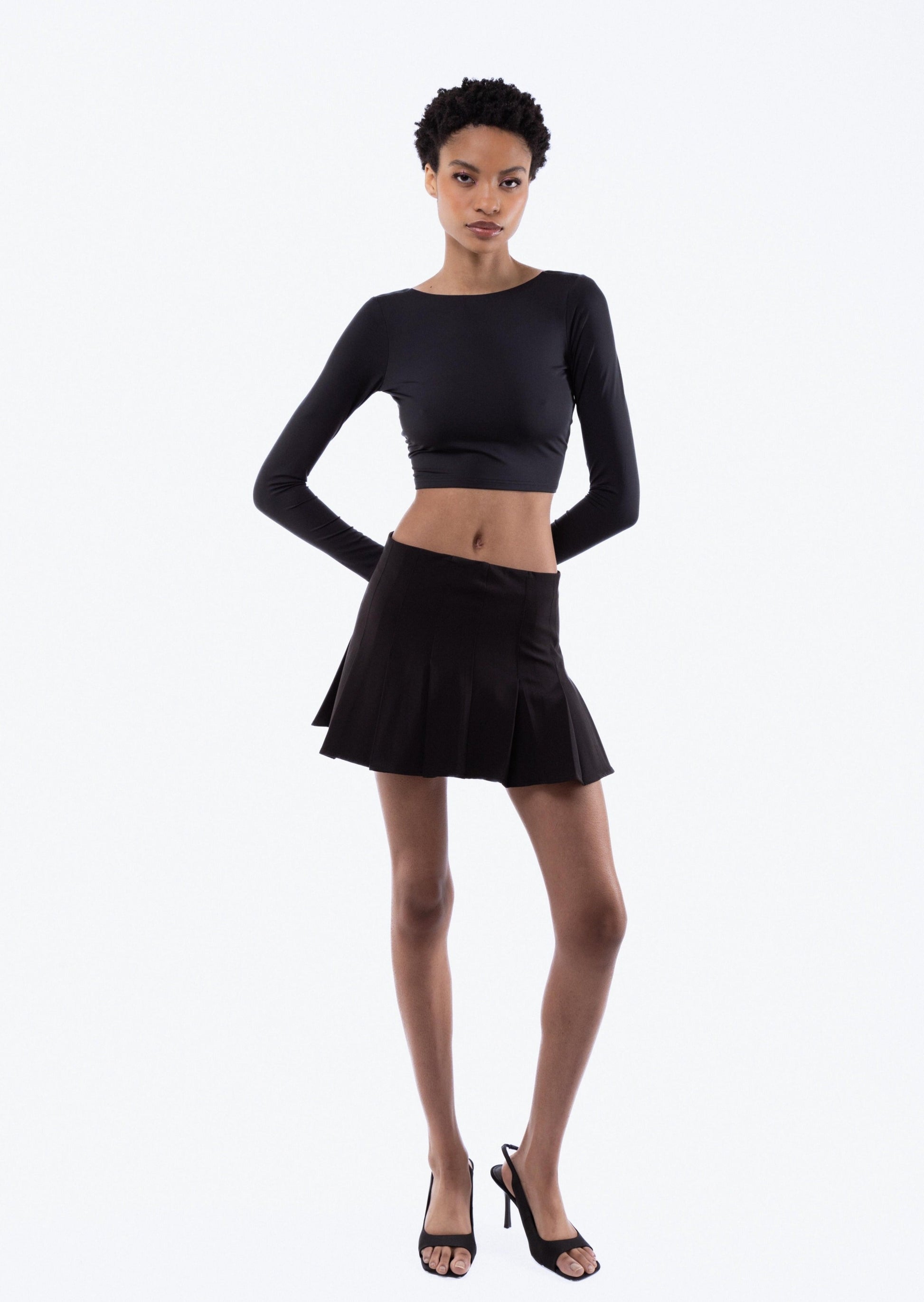 Tailored Box Pleated Skirt