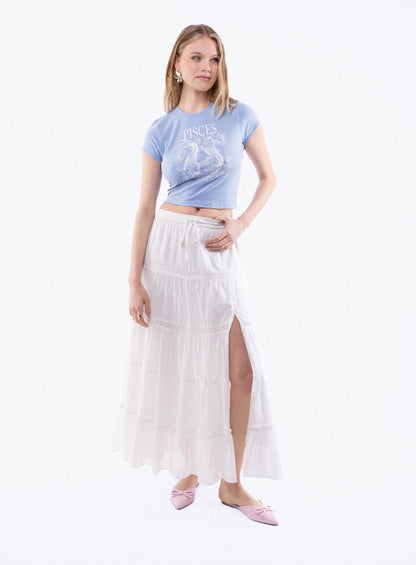 Pisces Cropped Tee, SILKROAD DAUGHTERS , Shirts & Tops, Tops