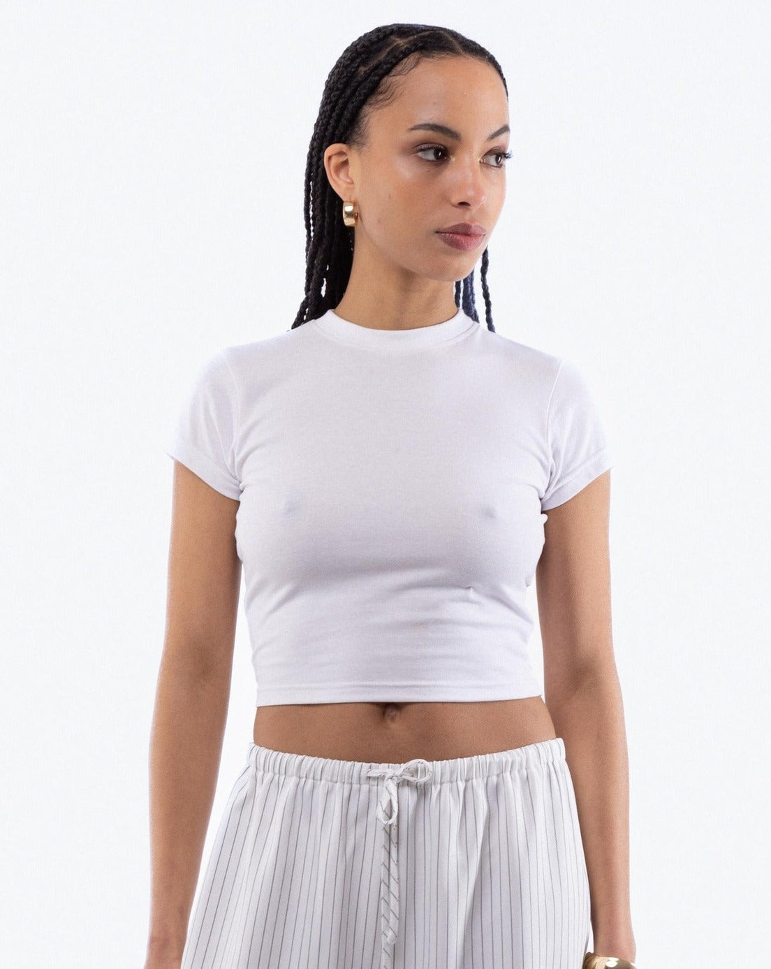 Cropped Tight Fit Tee