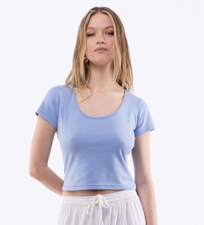 Scoop Neck Basic Tee, SILKROAD DAUGHTERS , Shirts & Tops, Scoop Neck Basic Tee