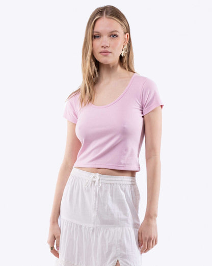 Scoop Neck Basic Tee, SILKROAD DAUGHTERS , Shirts & Tops, Scoop Neck Basic Tee