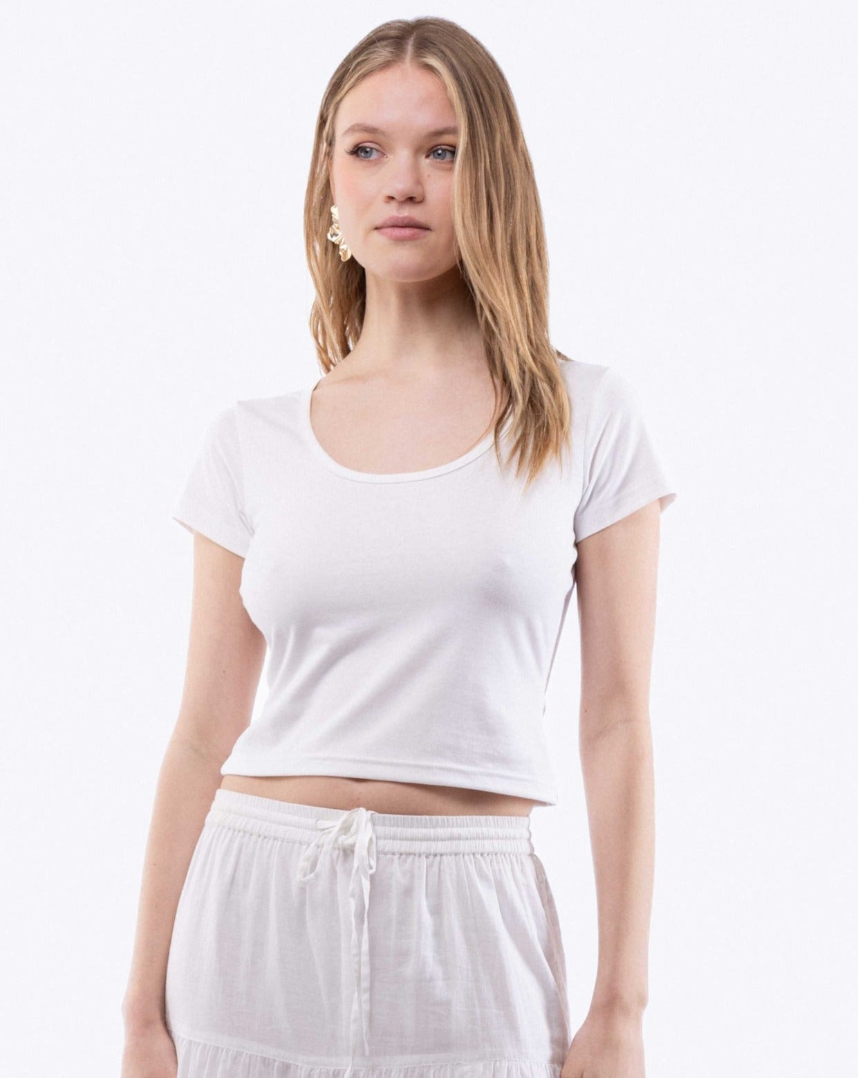 Scoop Neck Basic Tee, SILKROAD DAUGHTERS , Shirts & Tops, Scoop Neck Basic Tee