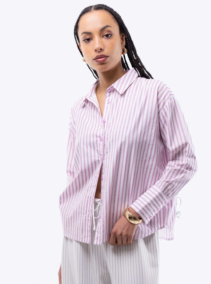 Oversized Cotton Stripe Shirt