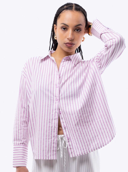 Oversized Cotton Stripe Shirt