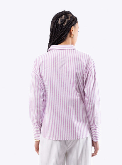 Oversized Cotton Stripe Shirt