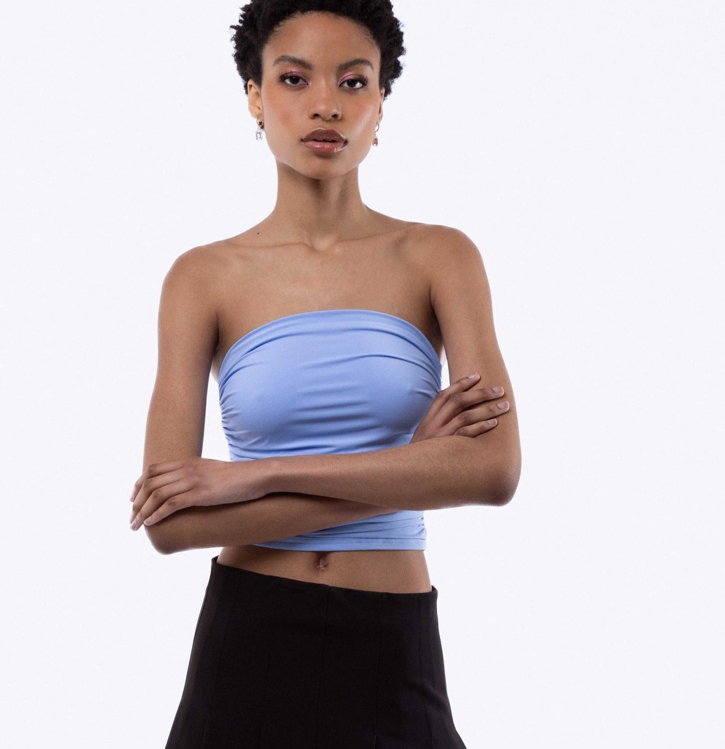 Slinky Ruched Bandeau Top