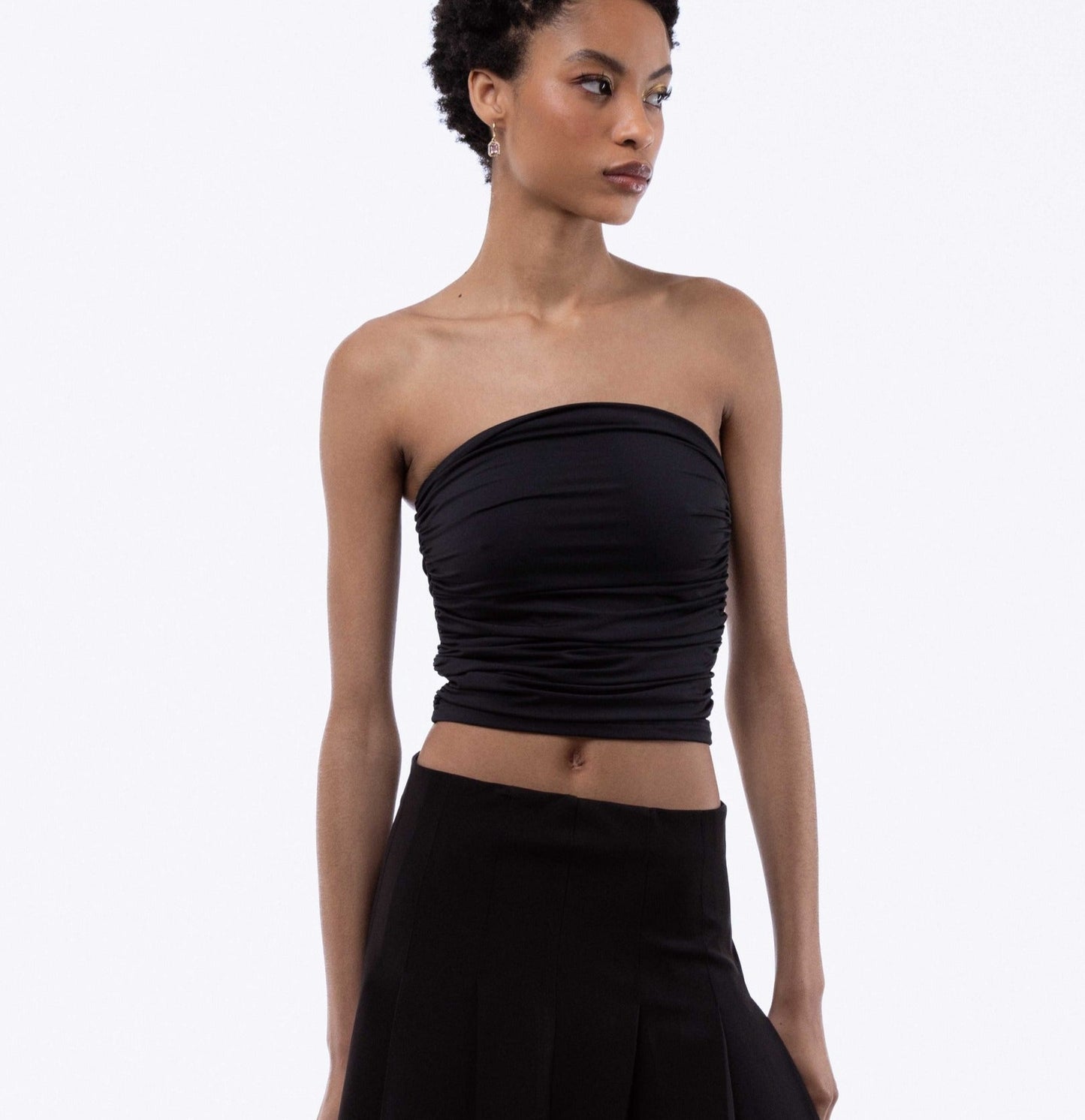 Slinky Ruched Bandeau Top