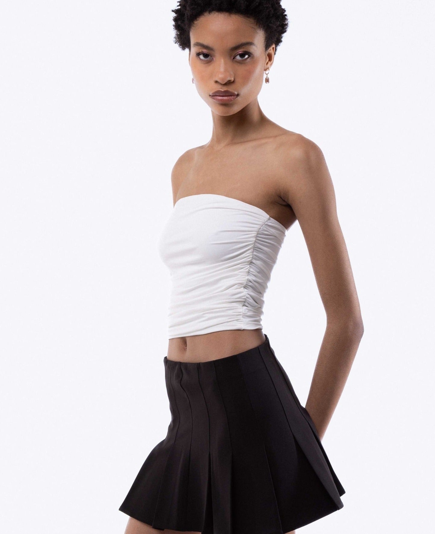 Slinky Ruched Bandeau Top