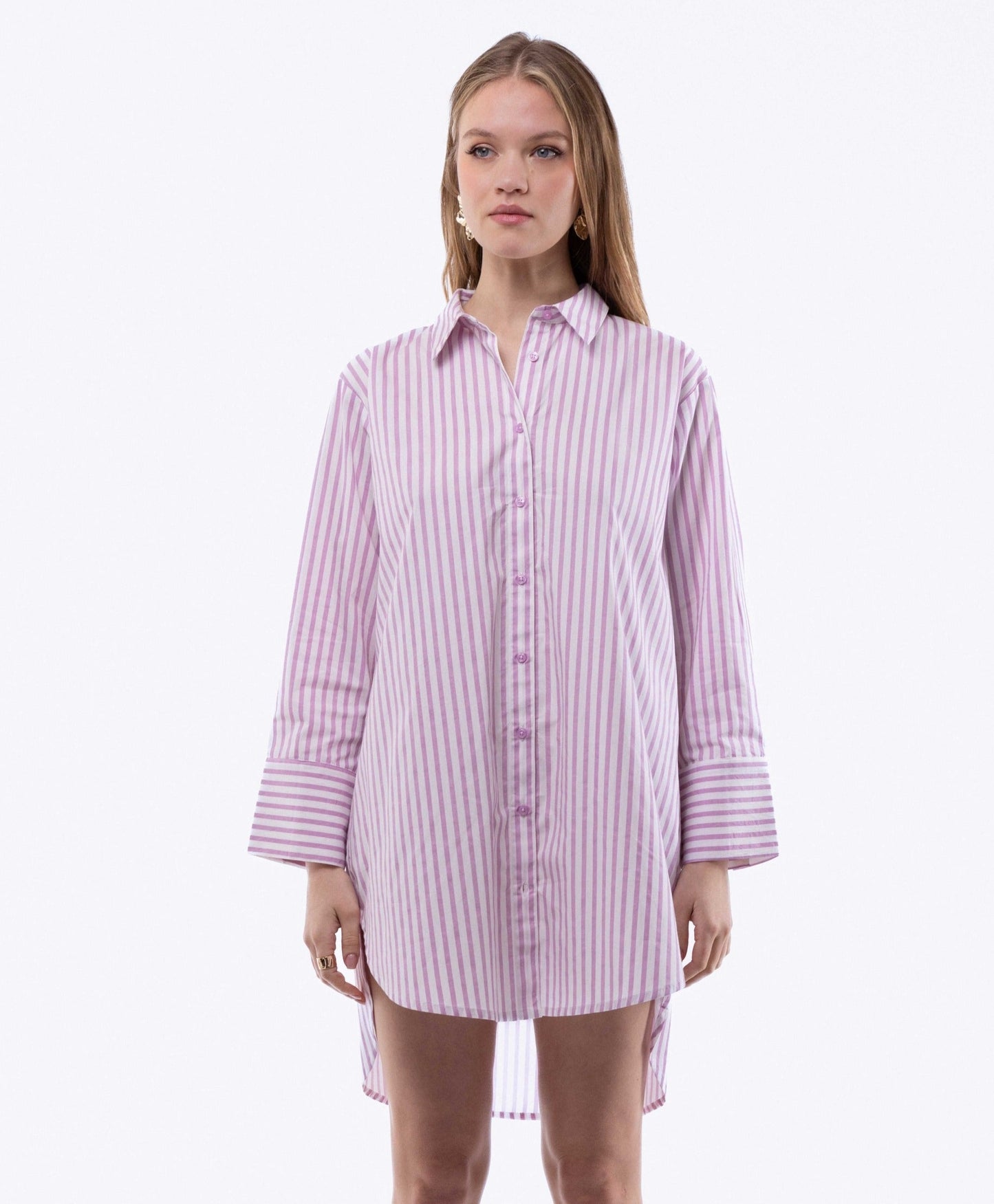 Stripe Oversized Shirt Dress