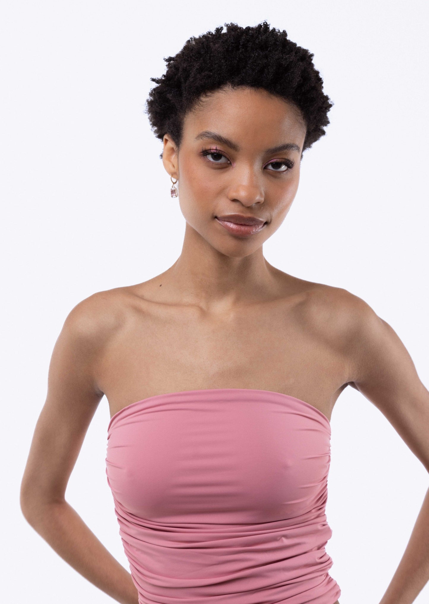 Slinky Ruched Bandeau Top