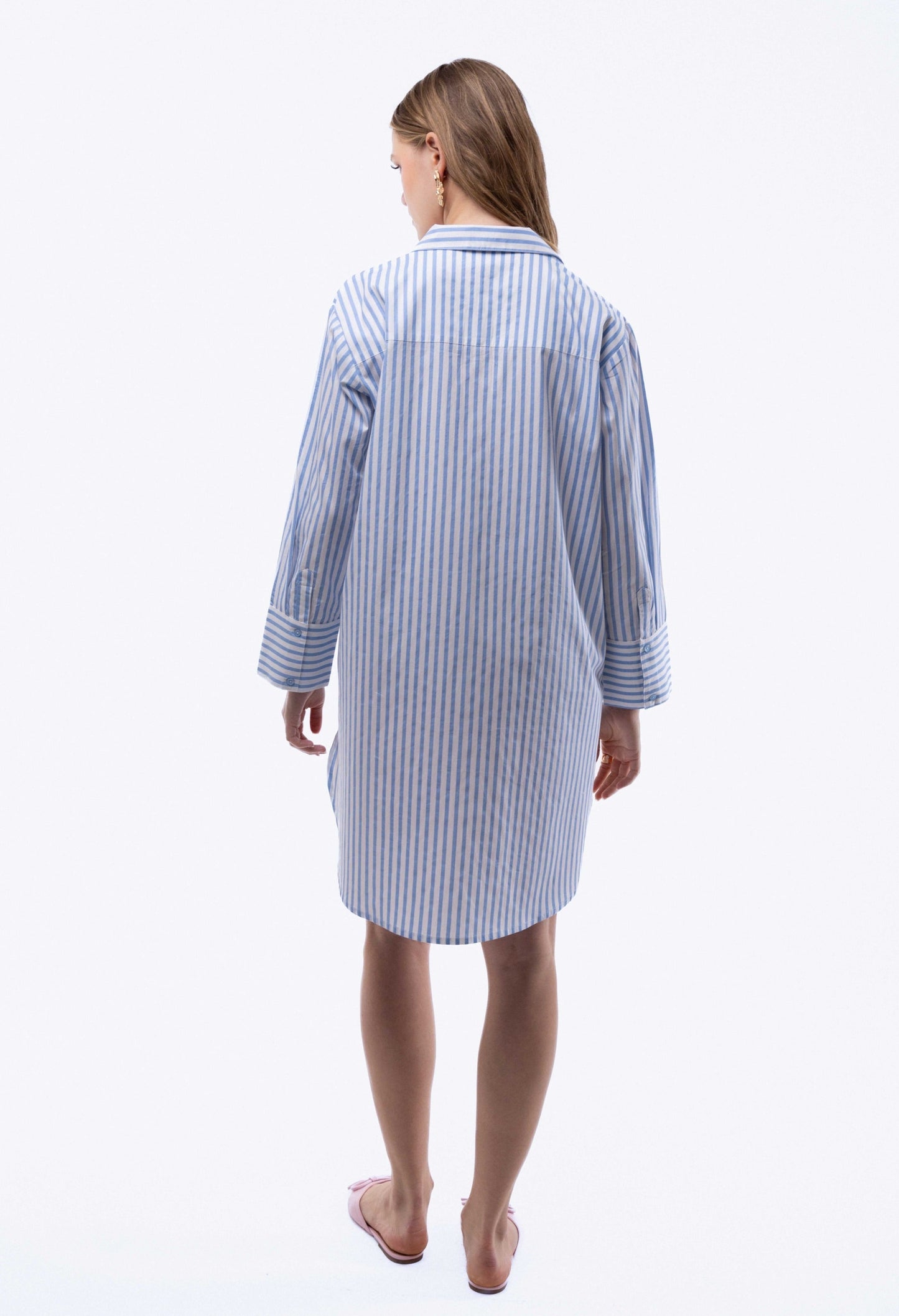 Stripe Oversized Shirt Dress