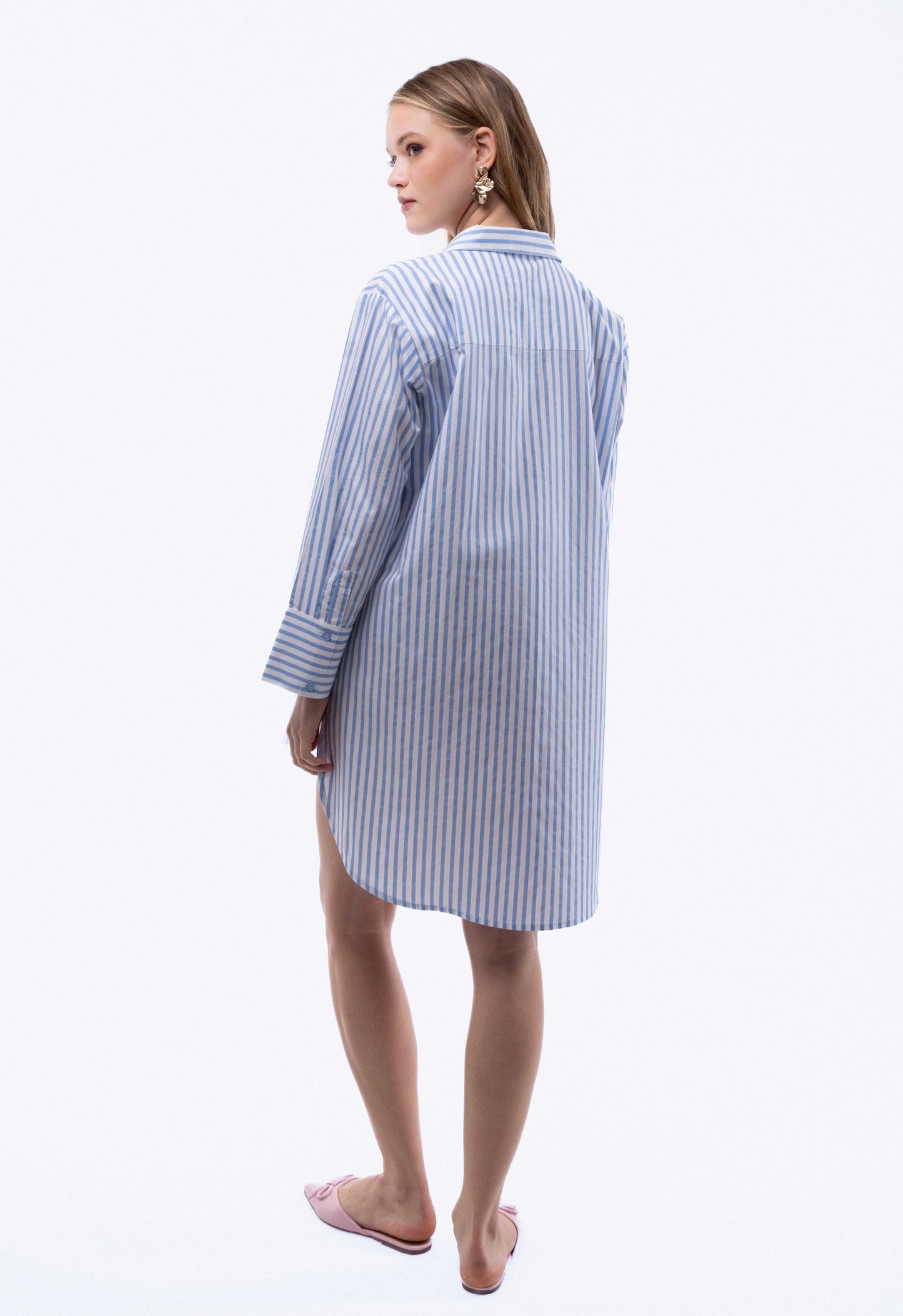 Stripe Oversized Shirt Dress