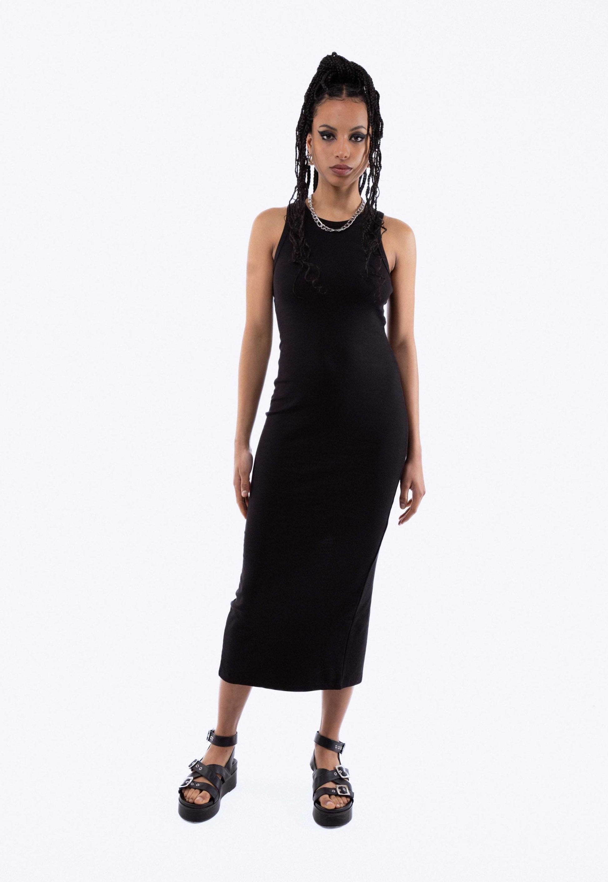 KEI Rib Racer Midi Dress