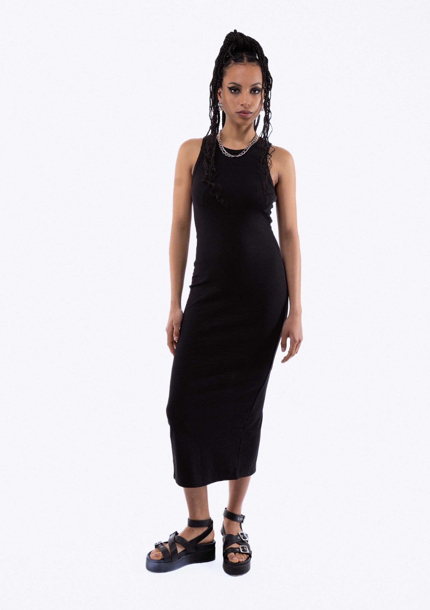 KEI Rib Racer Midi Dress