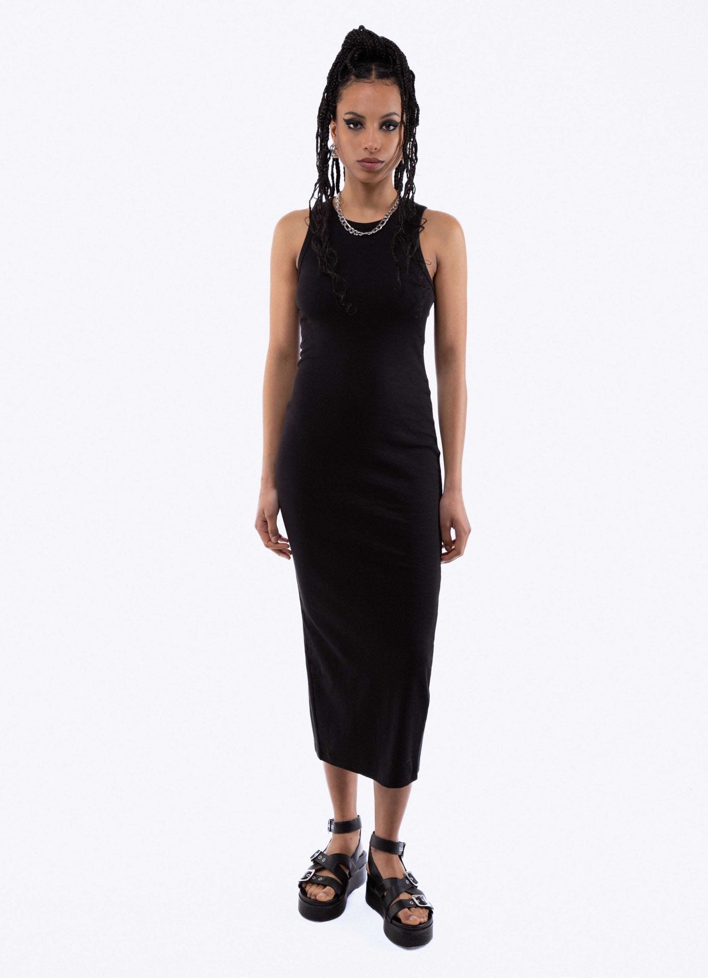 KEI Rib Racer Midi Dress