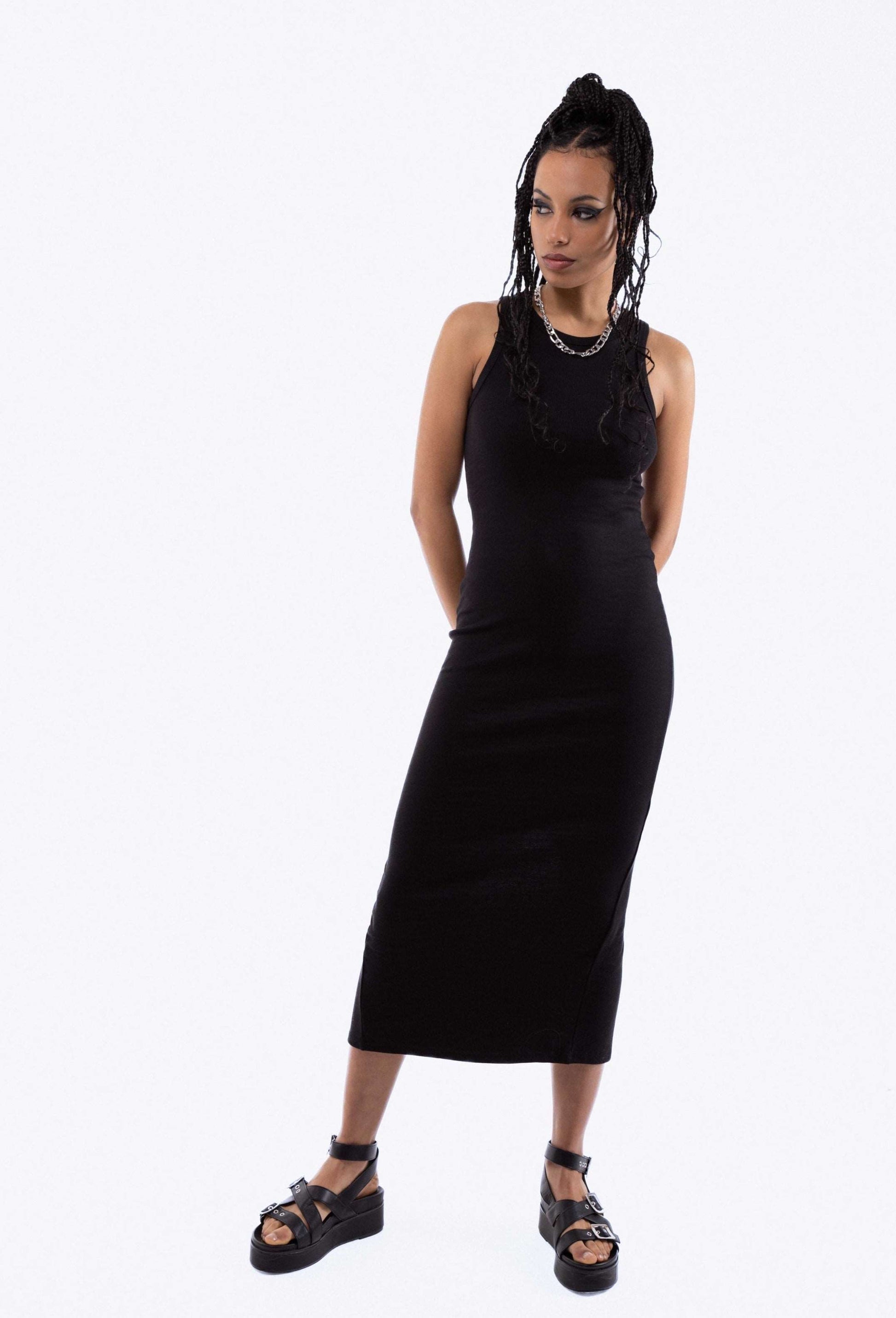 KEI Rib Racer Midi Dress