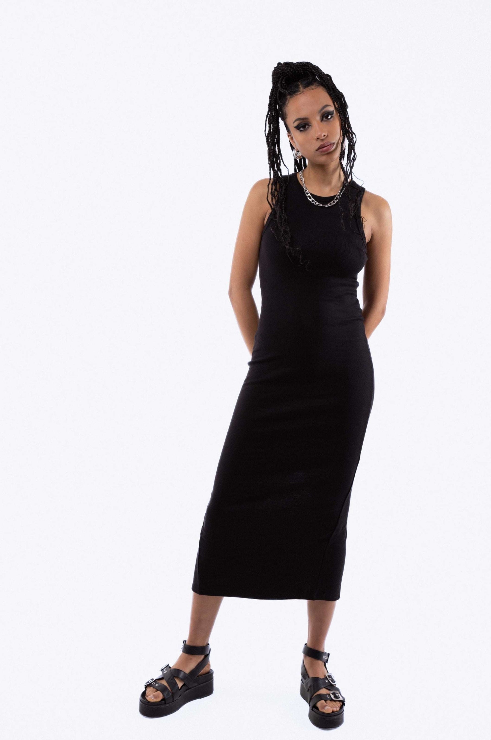 KEI Rib Racer Midi Dress